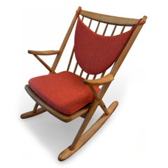 1960s Danish Modern Teak Model 182 Rocking Chair by Frank Reenskaug for Bramin