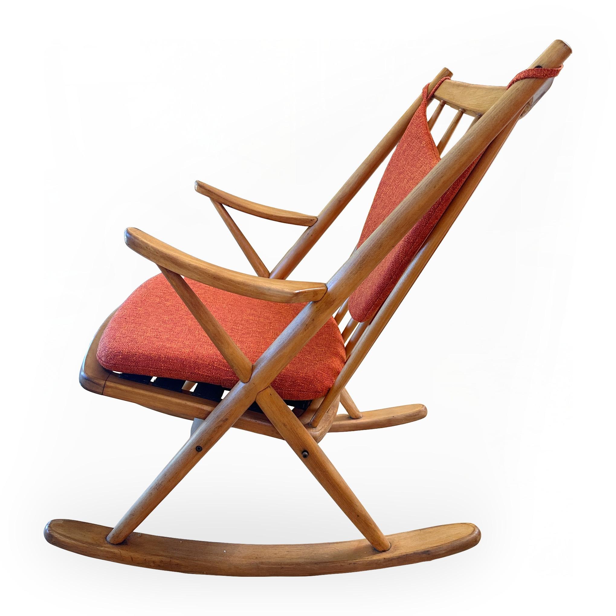 Milieu du XXe siècle Chaise à bascule danoise moderne des années 1960, modèle 182 de Frank Reenskaug pour Bramin en vente
