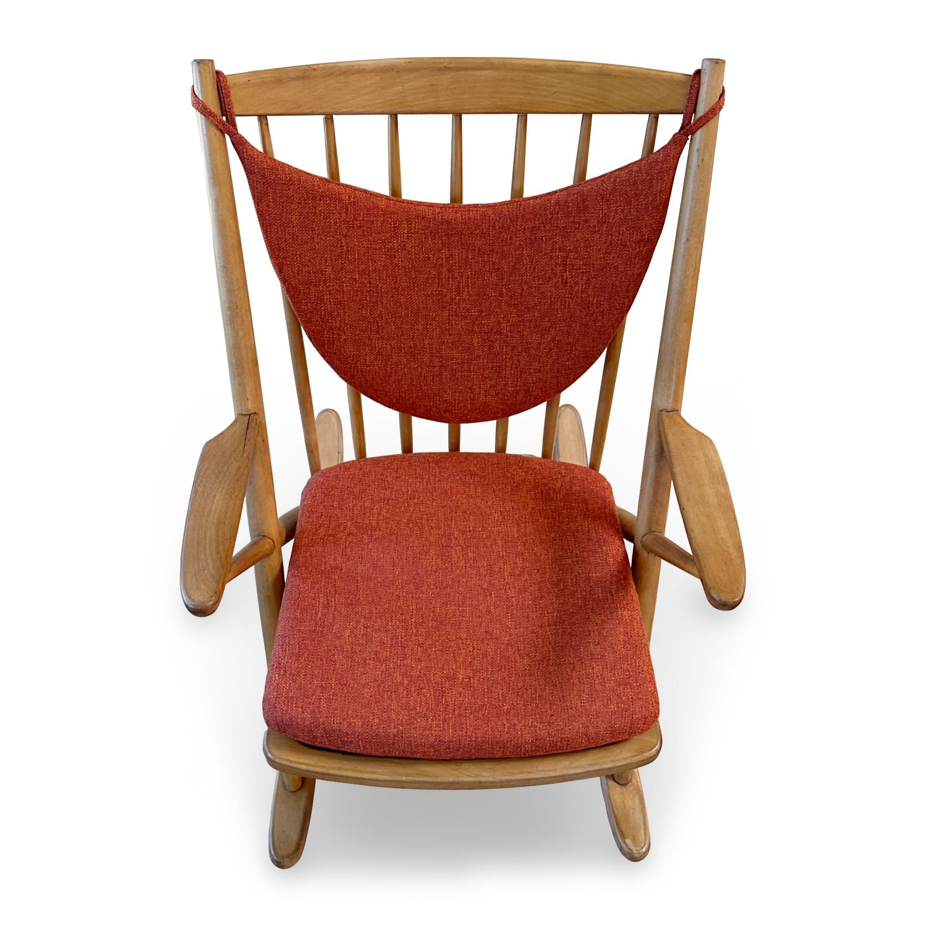 Teck Chaise à bascule danoise moderne des années 1960, modèle 182 de Frank Reenskaug pour Bramin en vente