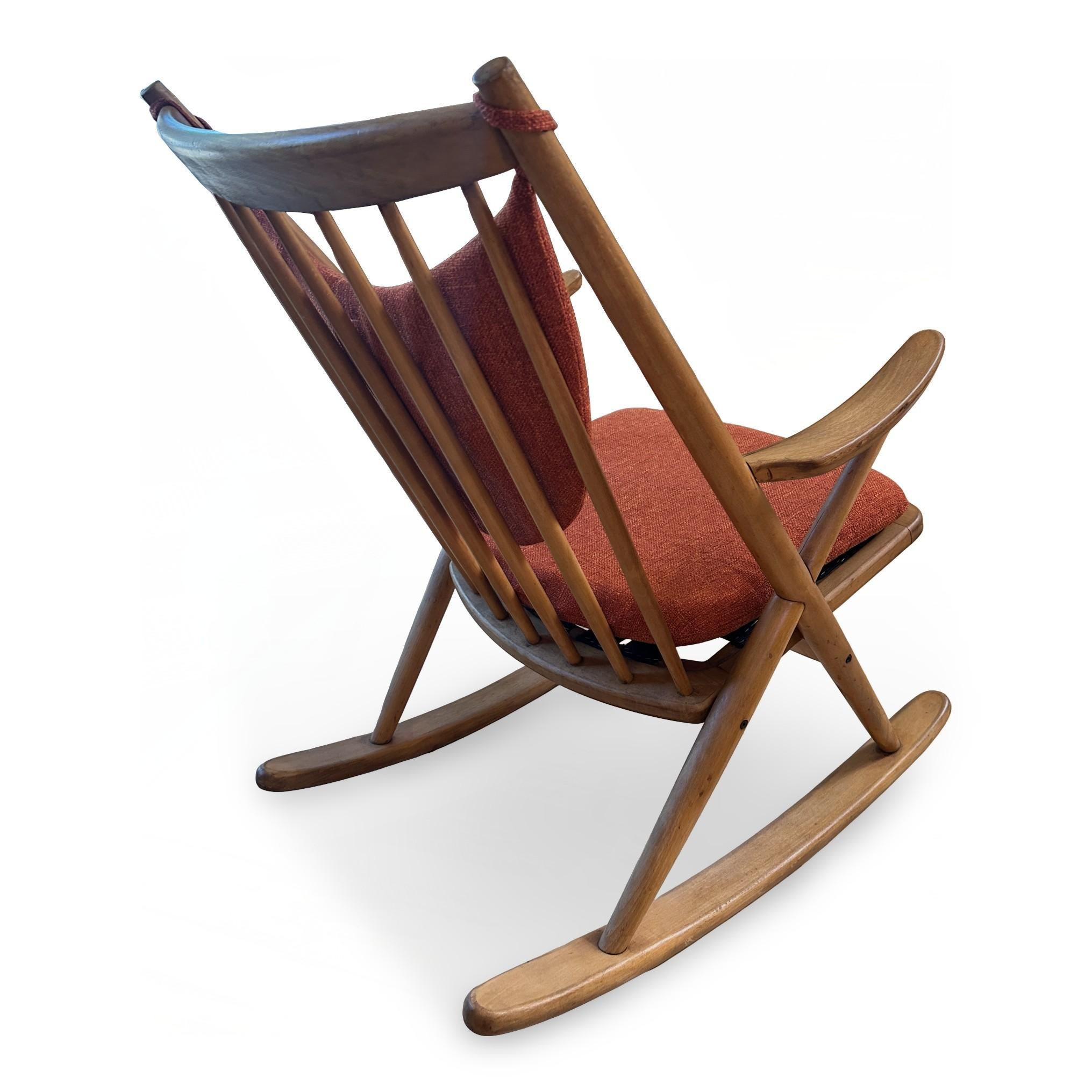 Chaise à bascule danoise moderne des années 1960, modèle 182 de Frank Reenskaug pour Bramin en vente 1