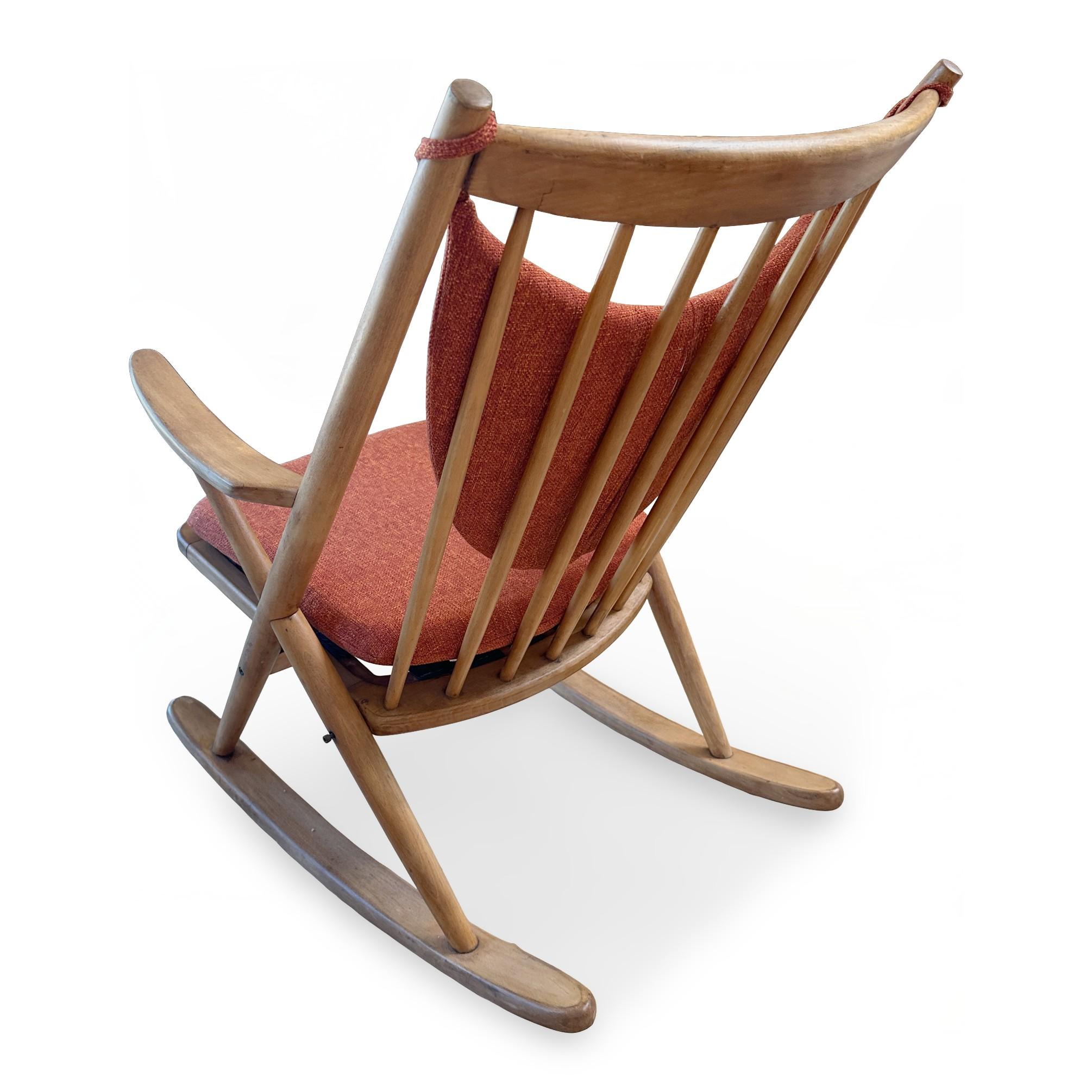 Chaise à bascule danoise moderne des années 1960, modèle 182 de Frank Reenskaug pour Bramin en vente 2