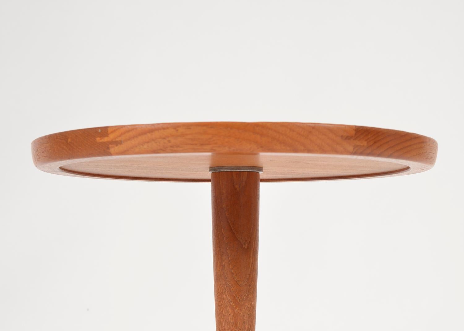1960s Danish Modern Teak Occasional Side Wine Table by Hans C Andersen for Artex For Sale 6