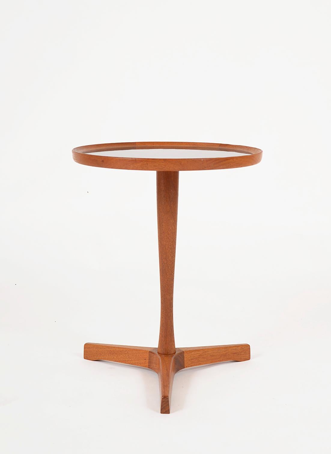 Mid-Century Modern 1960s Danish Modern Teak Occasional Side Wine Table by Hans C Andersen for Artex For Sale