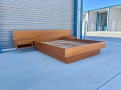 1960s Danish Modern Teak Queen Platform Bed by Jesper