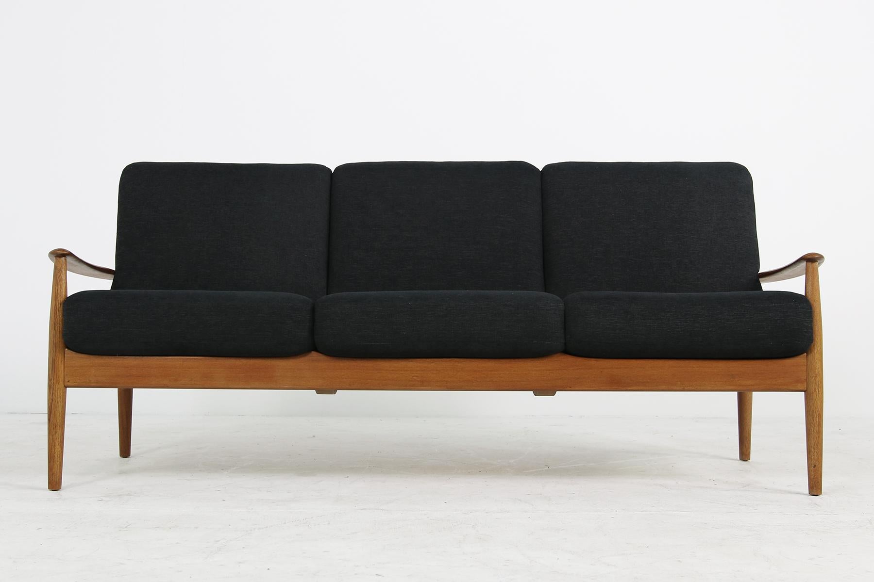 Mid-Century Modern 1960s Danish Modern Teak Sofa by Grete Jalk for France & Son Model 118/3