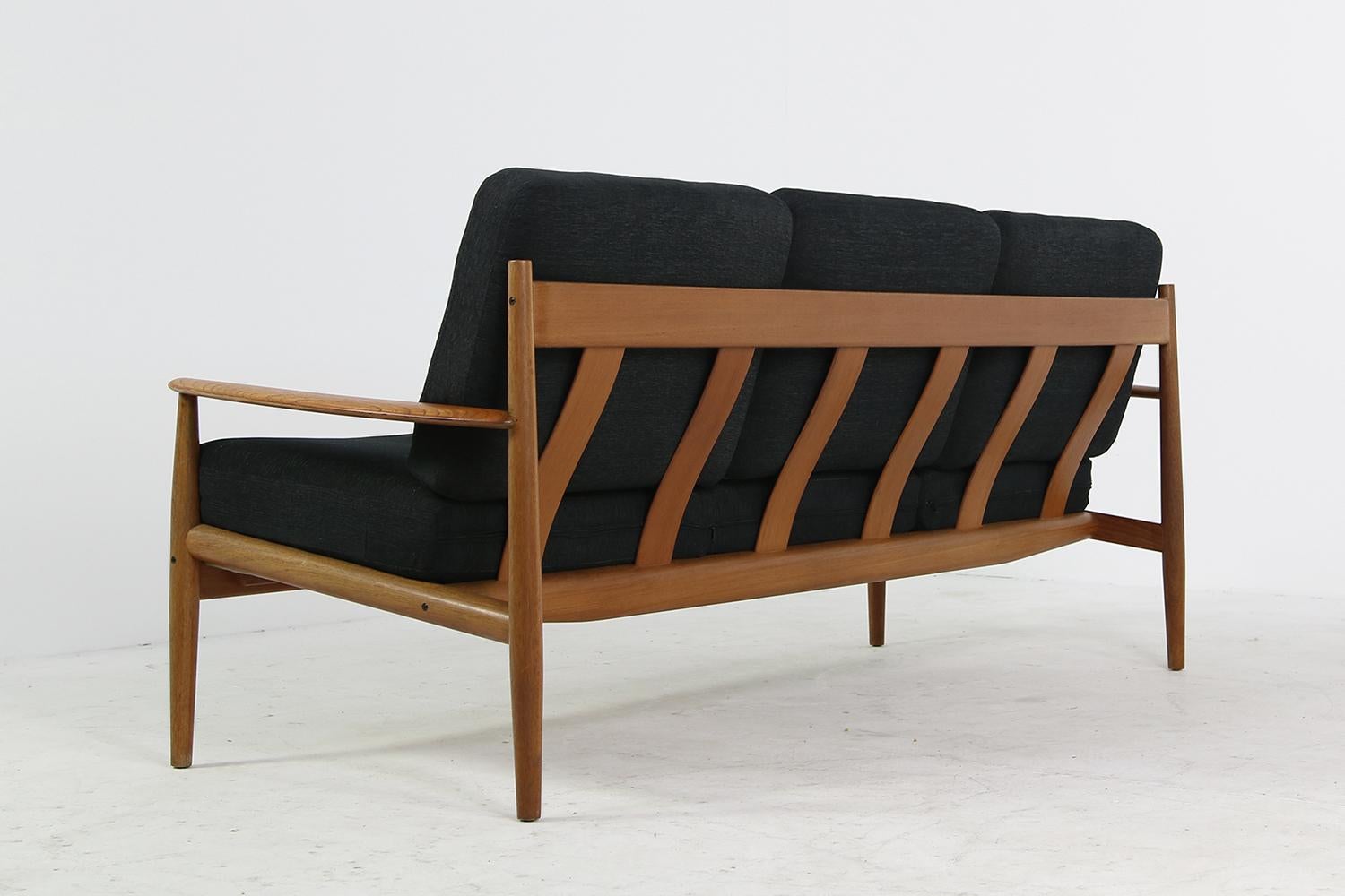 Fabric 1960s Danish Modern Teak Sofa by Grete Jalk for France & Son Model 118/3