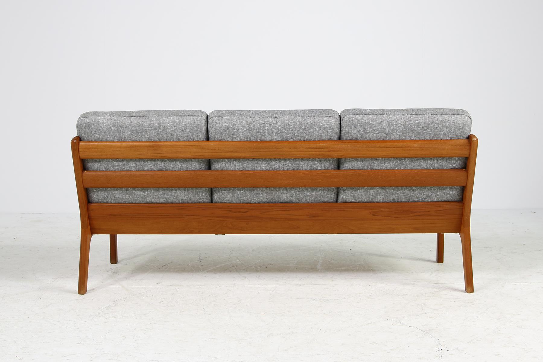 Fabric 1960s Danish Modern Teak Sofa by Ole Wanscher for France & Son Denmark