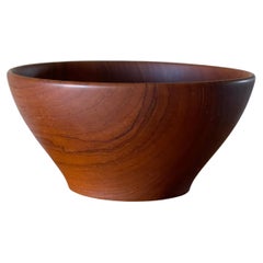 Vintage 1960s Danish Modern Teak Wood Work Bowl in Great Condition