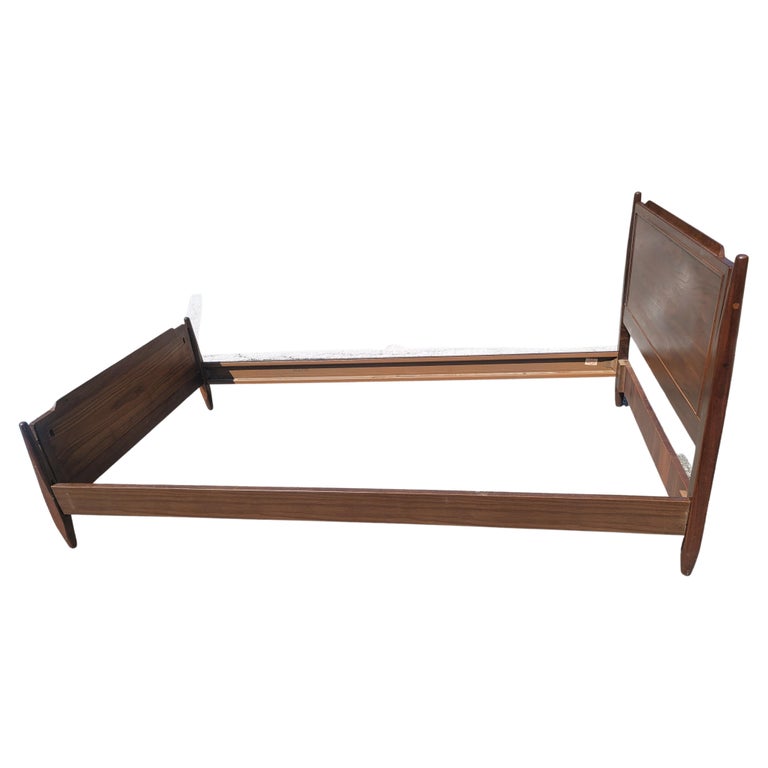 1960s Danish Modern Twin Size Sleigh Bed For Sale at 1stDibs