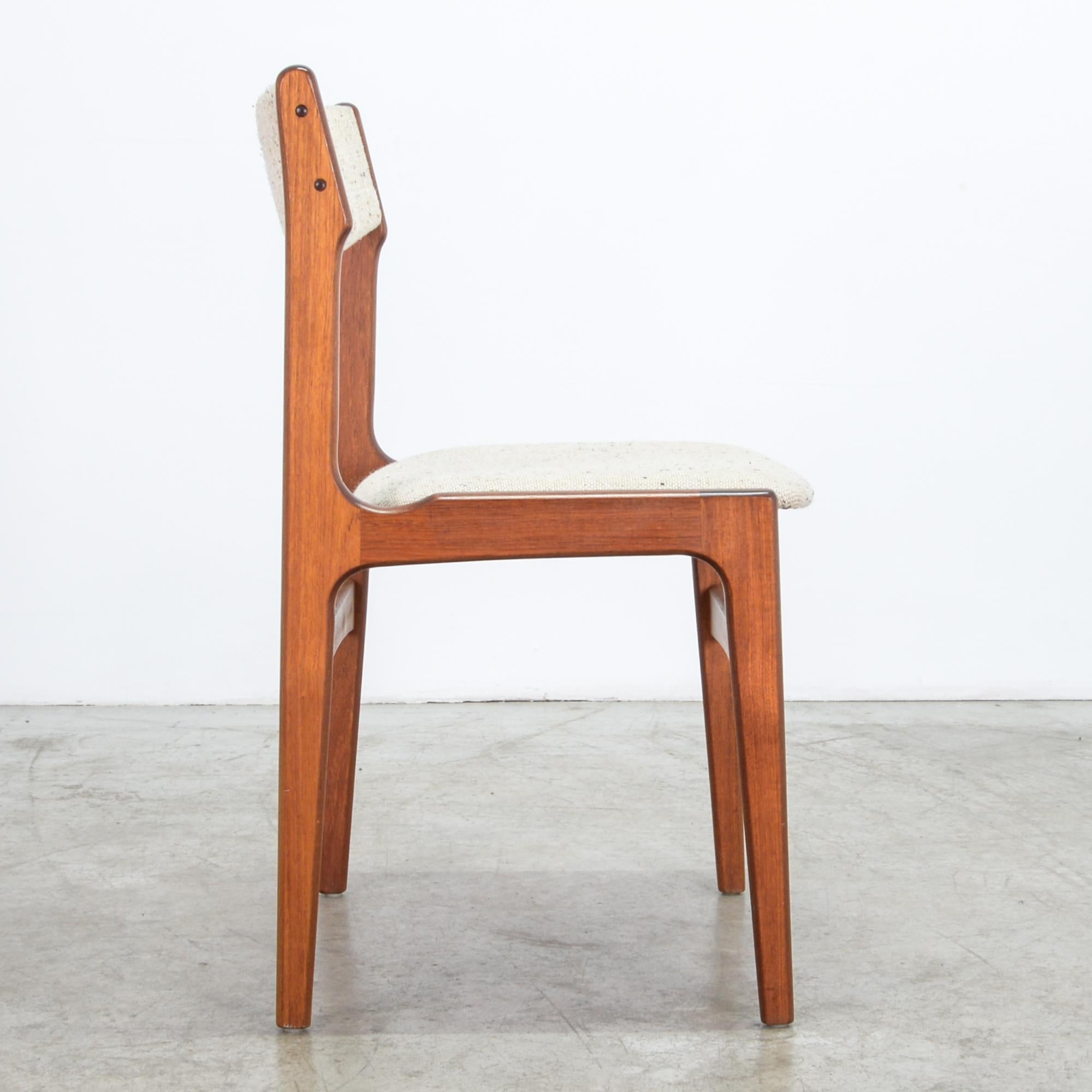 Scandinavian Modern 1960s Danish Modern Upholstered Teak Dining Chair