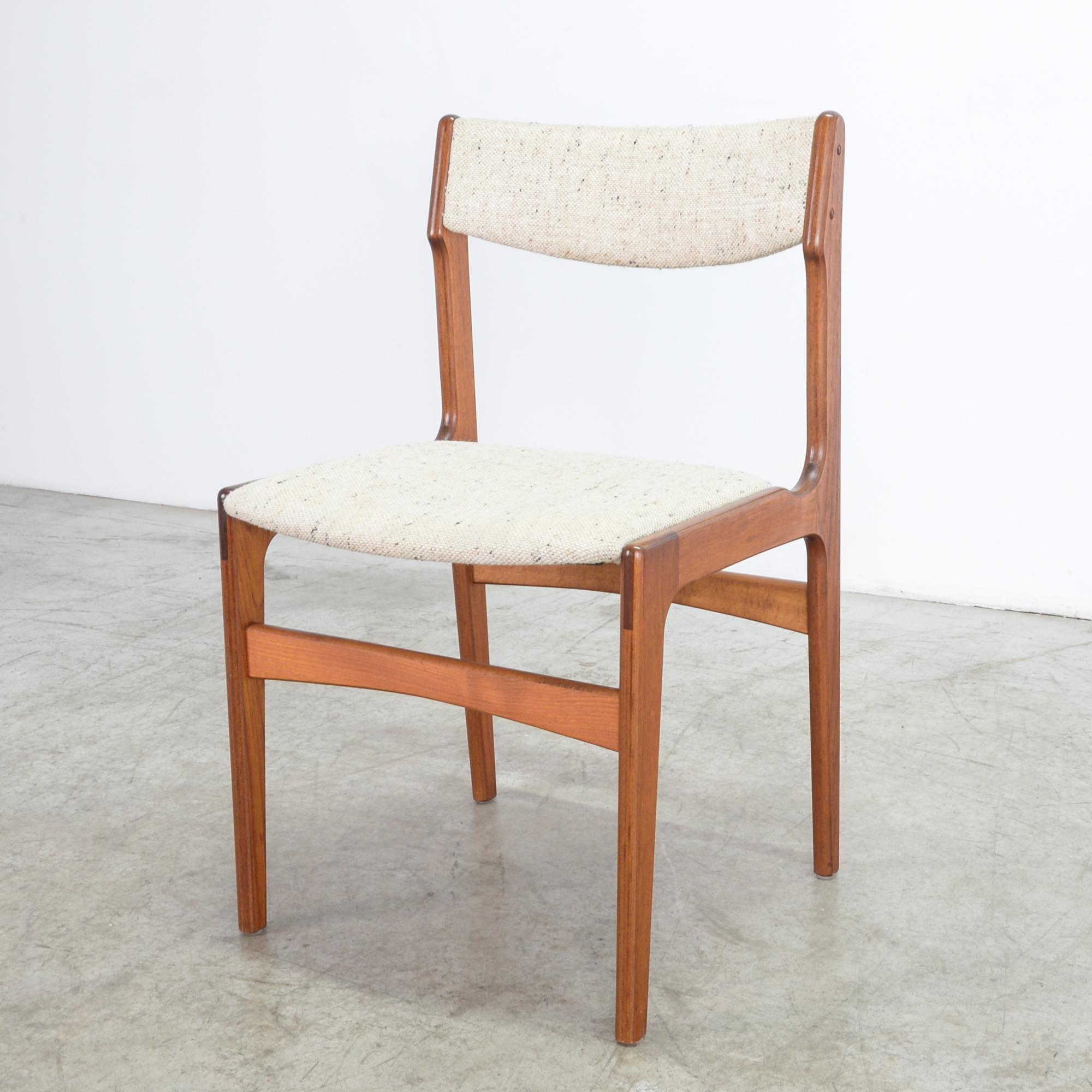 Mid-20th Century 1960s Danish Modern Upholstered Teak Dining Chair