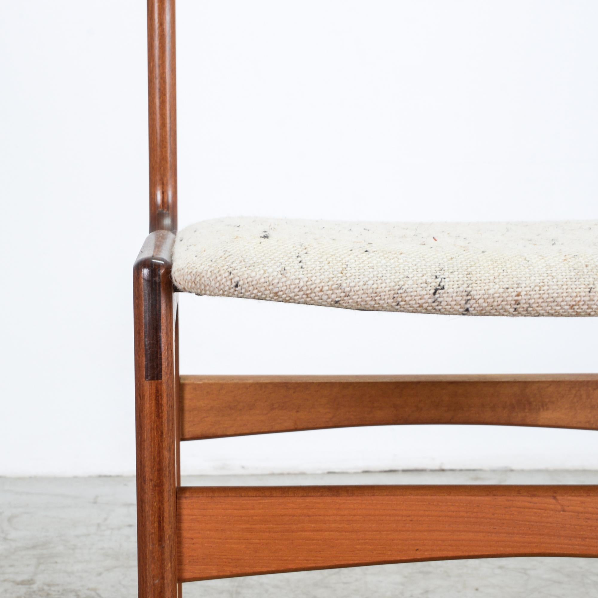 Fabric 1960s Danish Modern Upholstered Teak Dining Chair