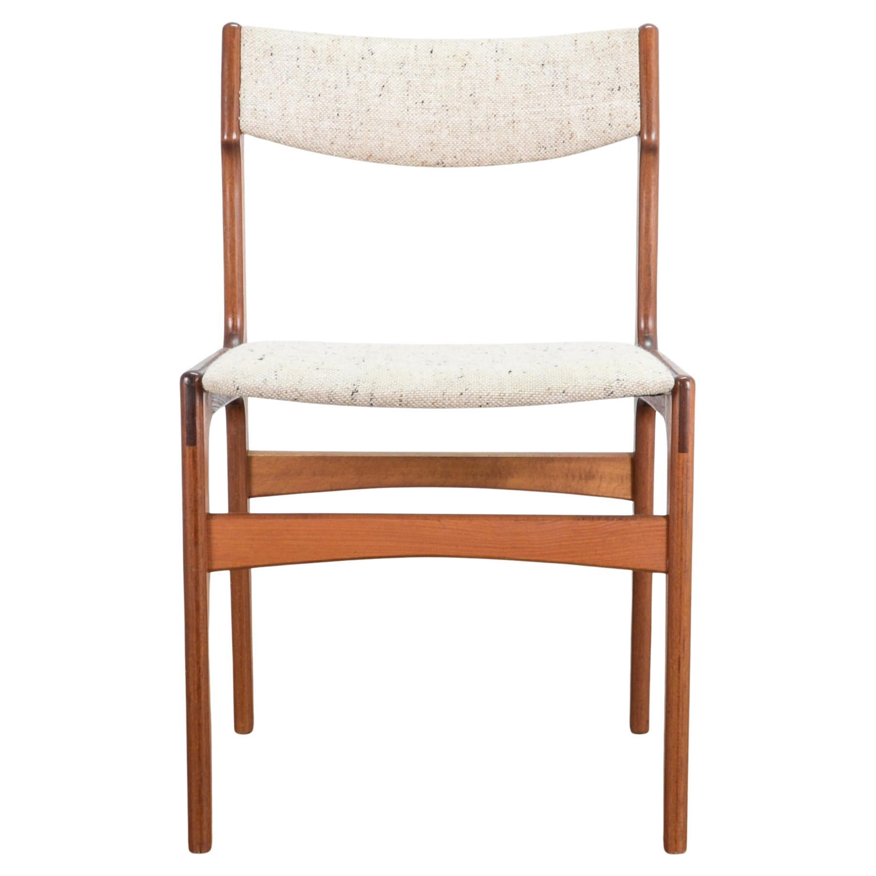 1960s Danish Modern Upholstered Teak Dining Chair