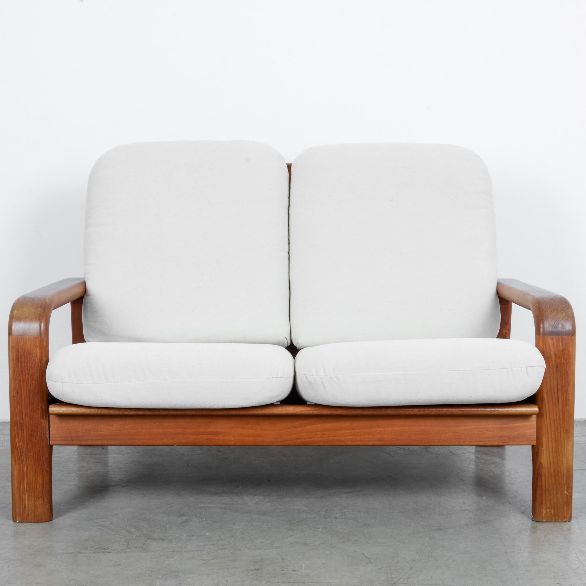 Mid-20th Century 1960s Danish Modern Wooden Sofa For Sale