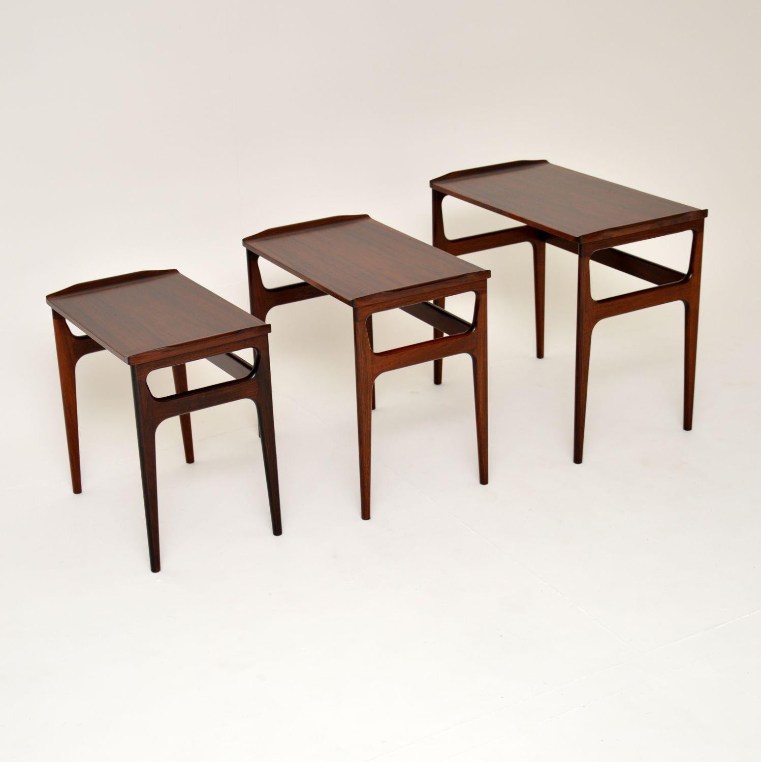 Mid-Century Modern 1960's Danish Nest of Tables by Erling Torvits