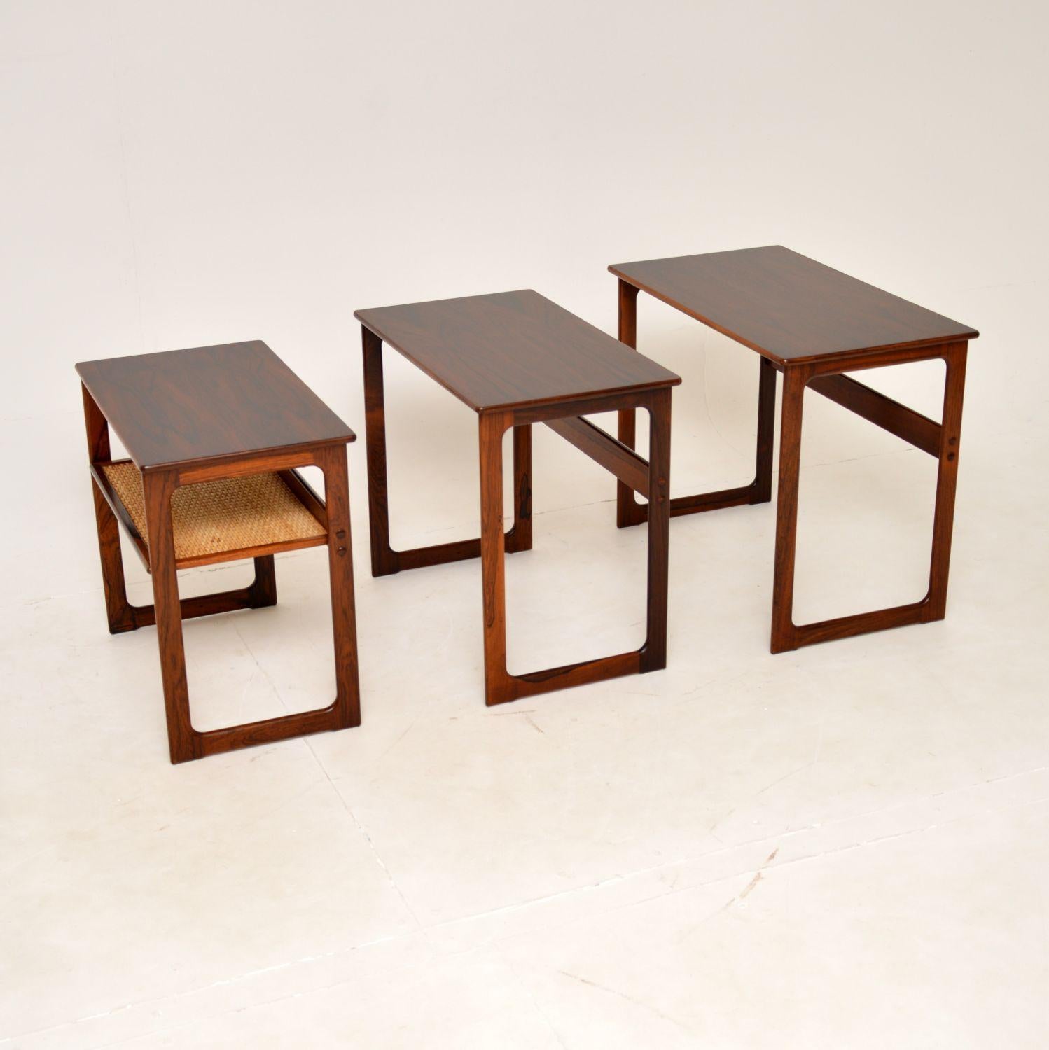 1960's Danish Nest of Tables by Johannes Andersen In Good Condition In London, GB