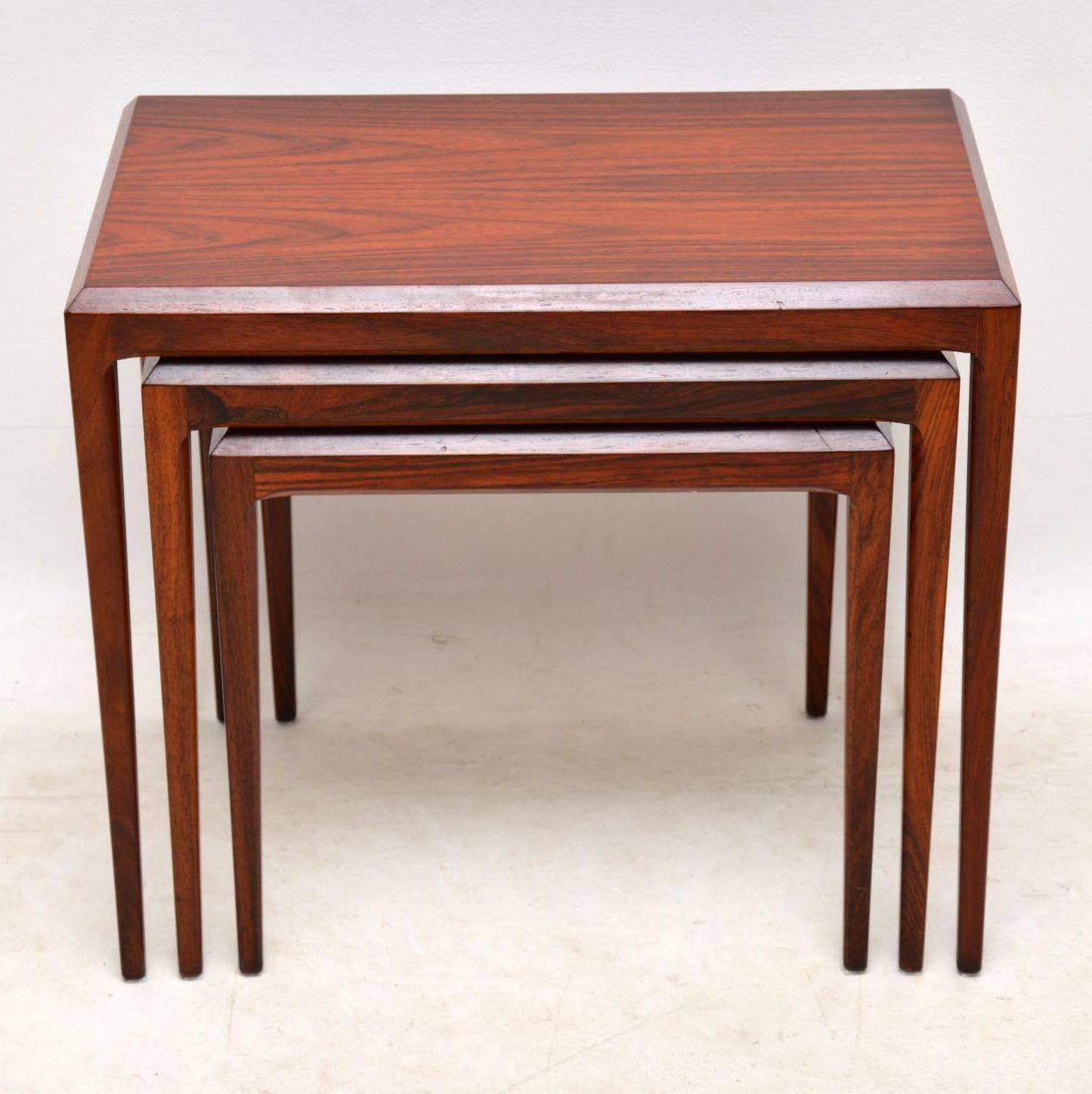 Mid-20th Century 1960s Danish Nest of Tables by Johannes Andersen