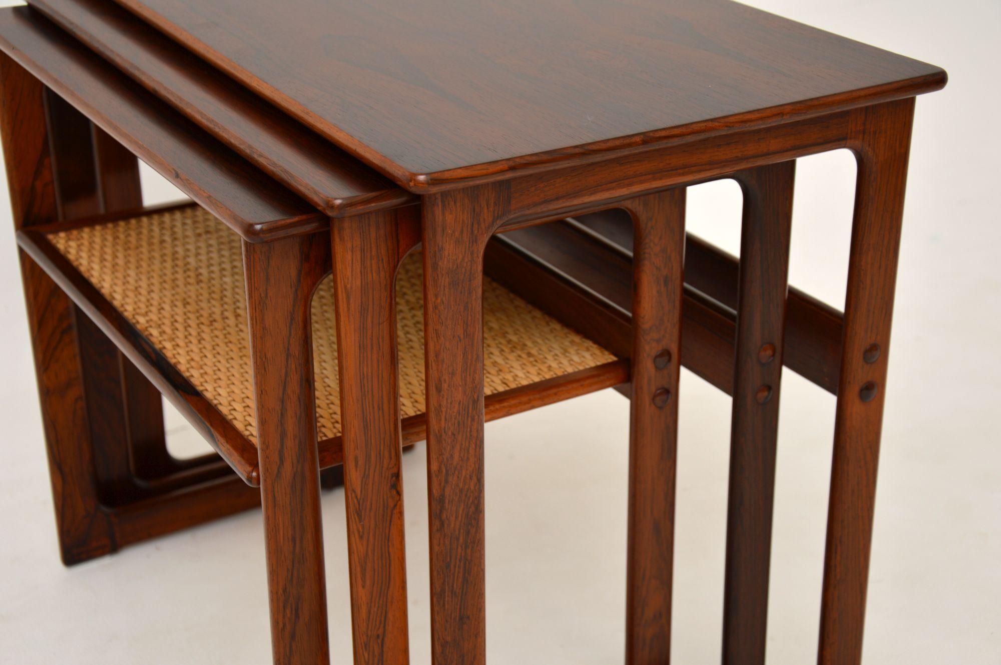 Wood 1960's Danish Nest of Tables by Johannes Andersen