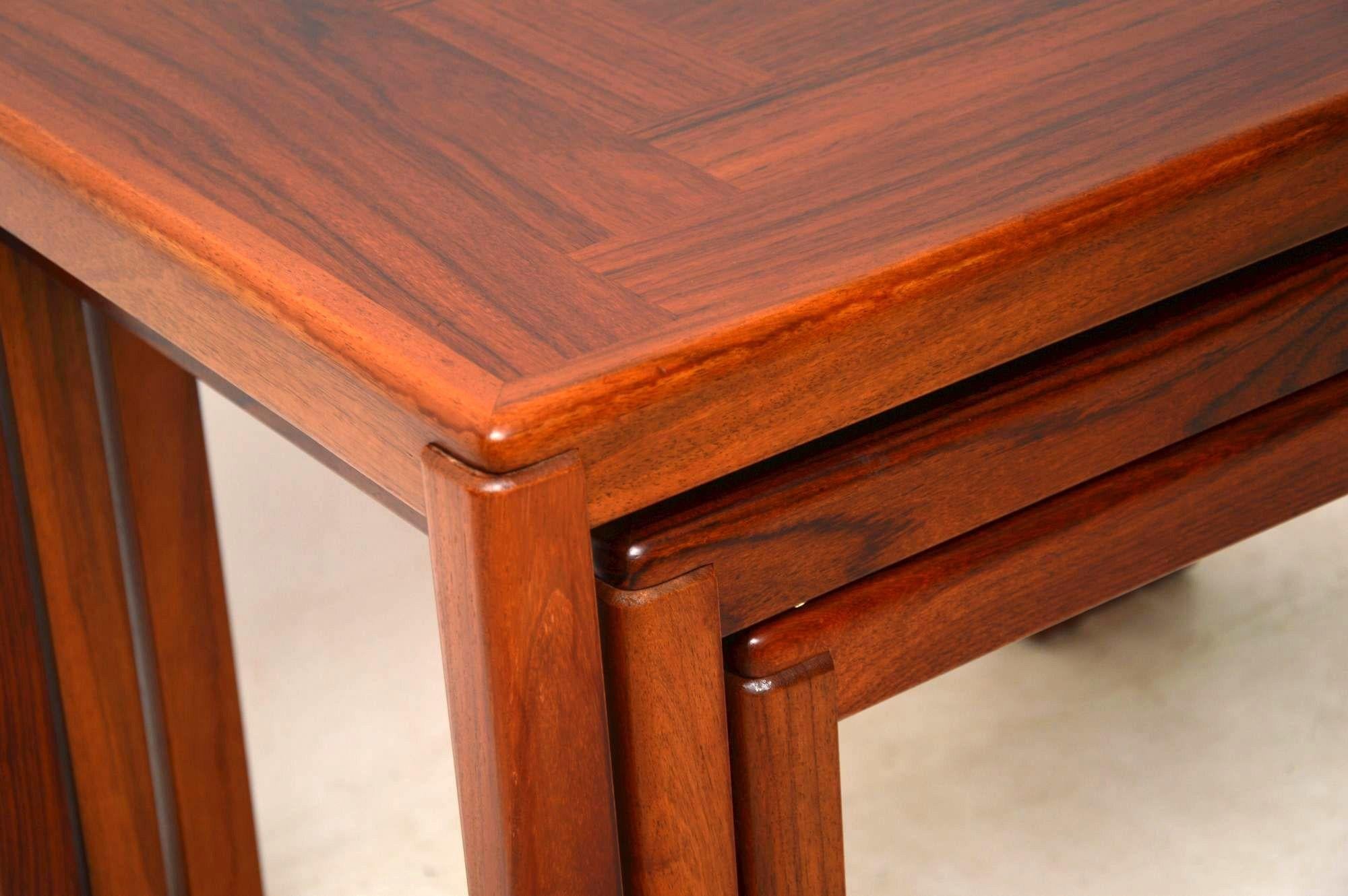 Wood 1960s Danish Nest of Tables by Vejle Stole