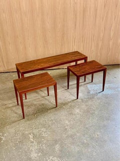 1960s Danish Nesting  Side  End  Coffee Tables by Severin Han