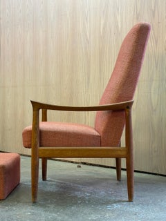 1960s Danish Oak Lounge Chair by Fritz Hansen