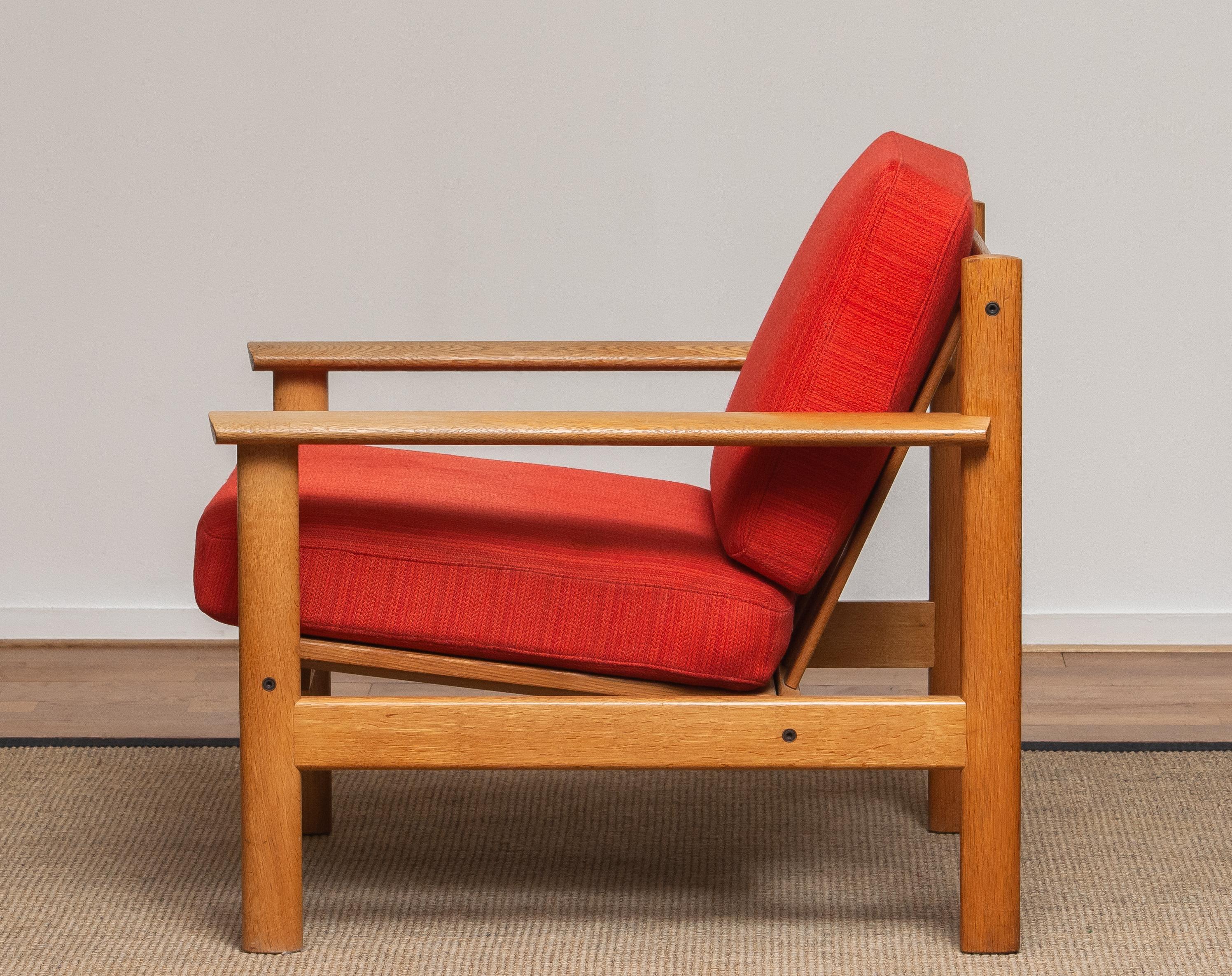 1960s Danish Oak Volther Style Lounge Easy Chair 1 4