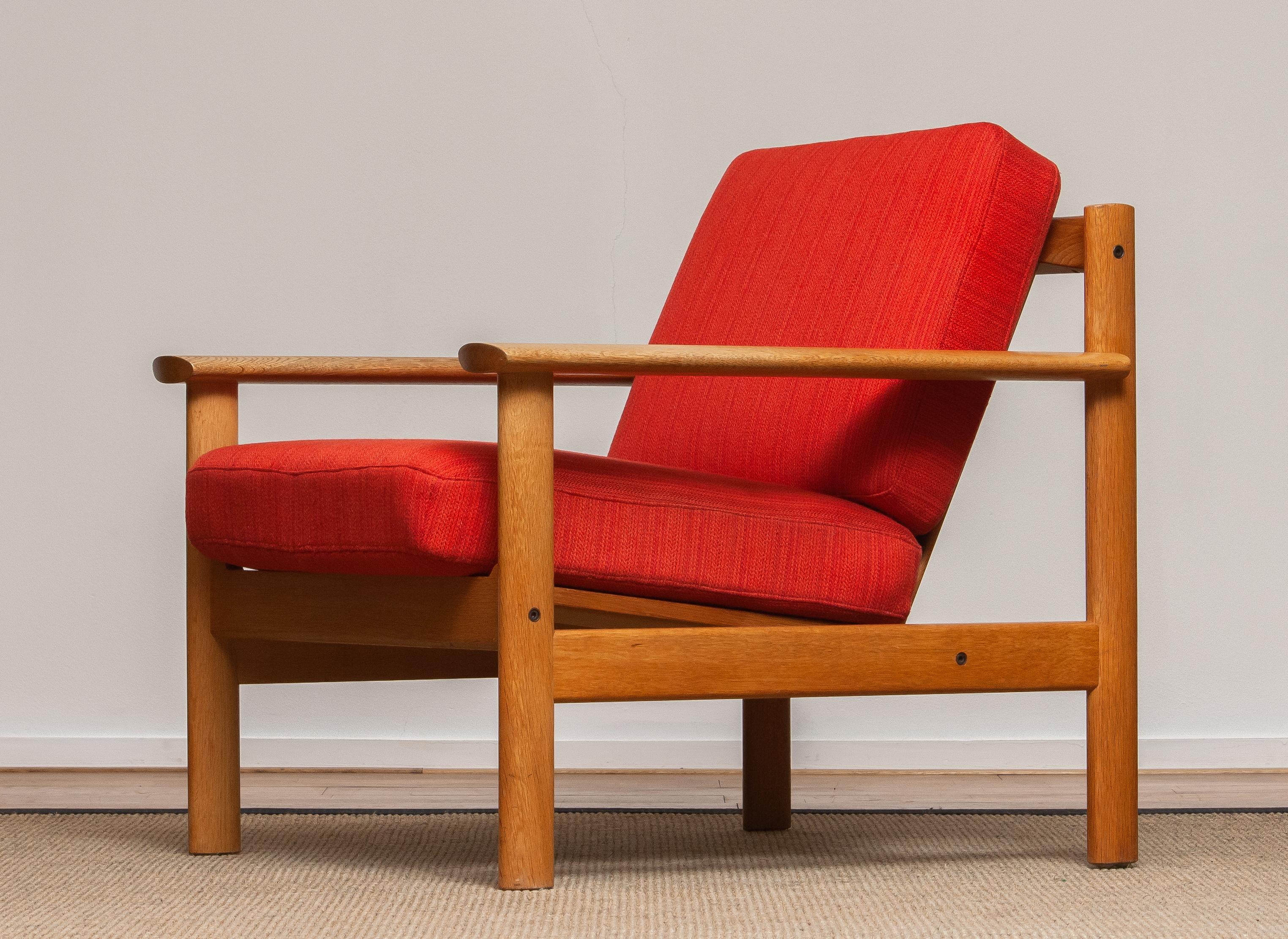 1960s Danish Oak Volther Style Lounge Easy Chair 1 In Good Condition In Silvolde, Gelderland