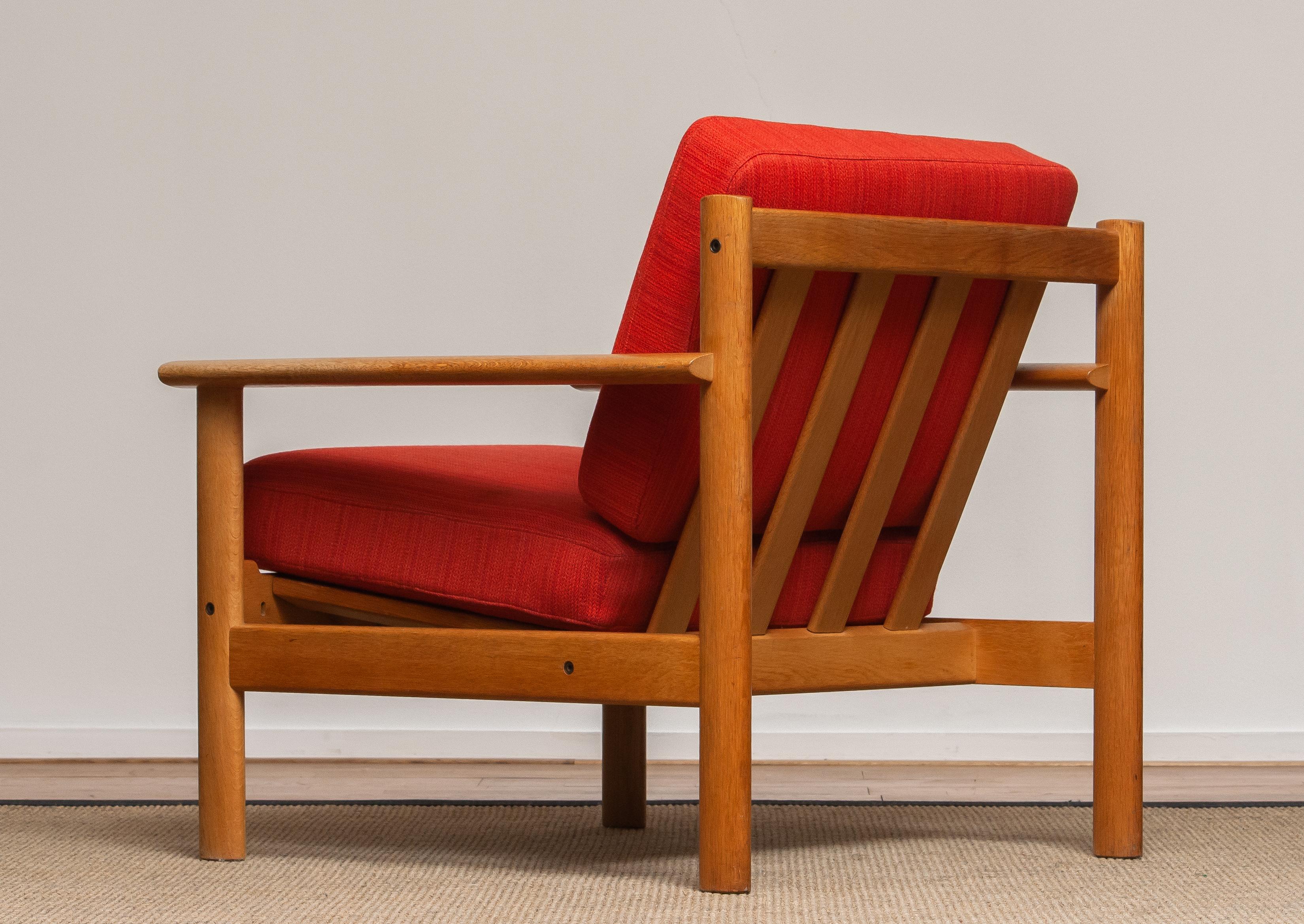 Mid-20th Century 1960s Danish Oak Volther Style Lounge Easy Chair 1