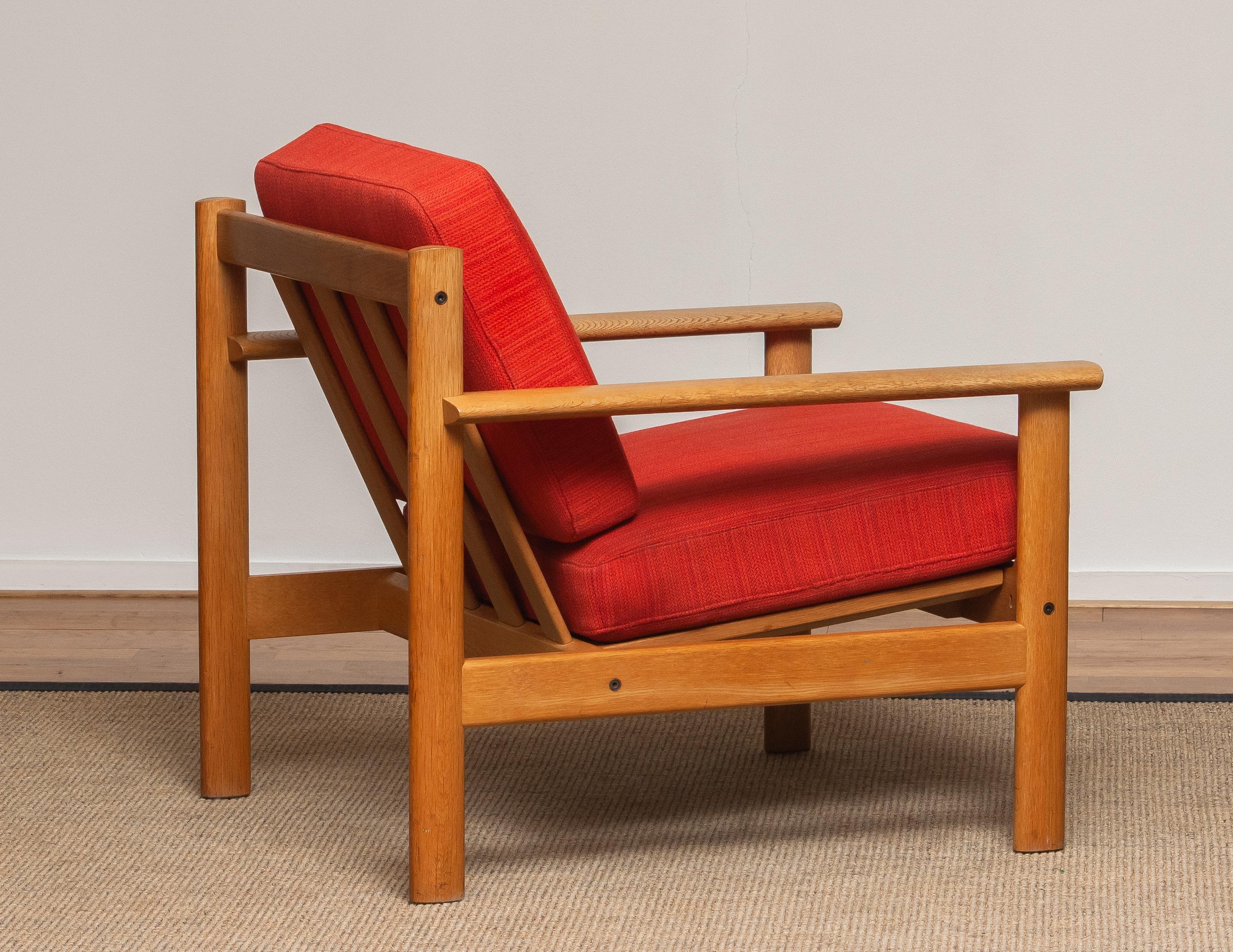 1960s Danish Oak Volther Style Lounge Easy Chair 1 2