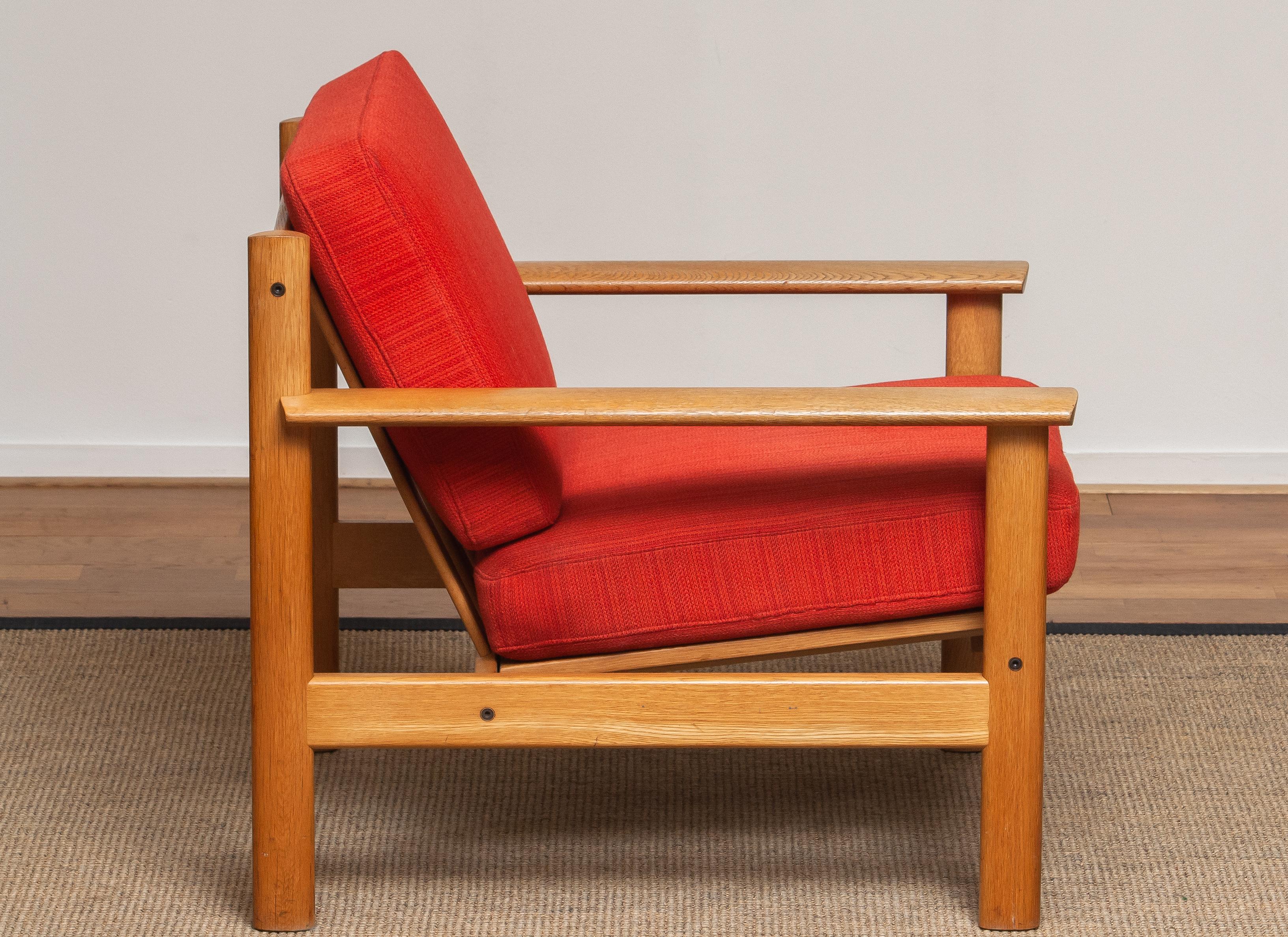 1960s Danish Oak Volther Style Lounge Easy Chair 1 3