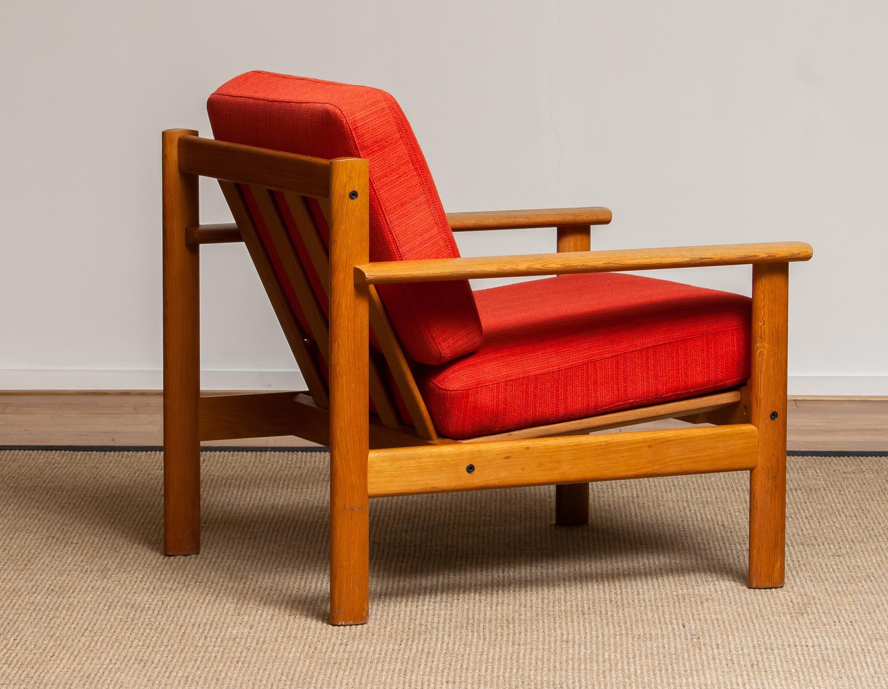 1960s Danish Oak Volther Style Lounge Easy Chair 1