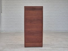 1960s, Danish office cabinet, original condition, teak wood, sliding door.