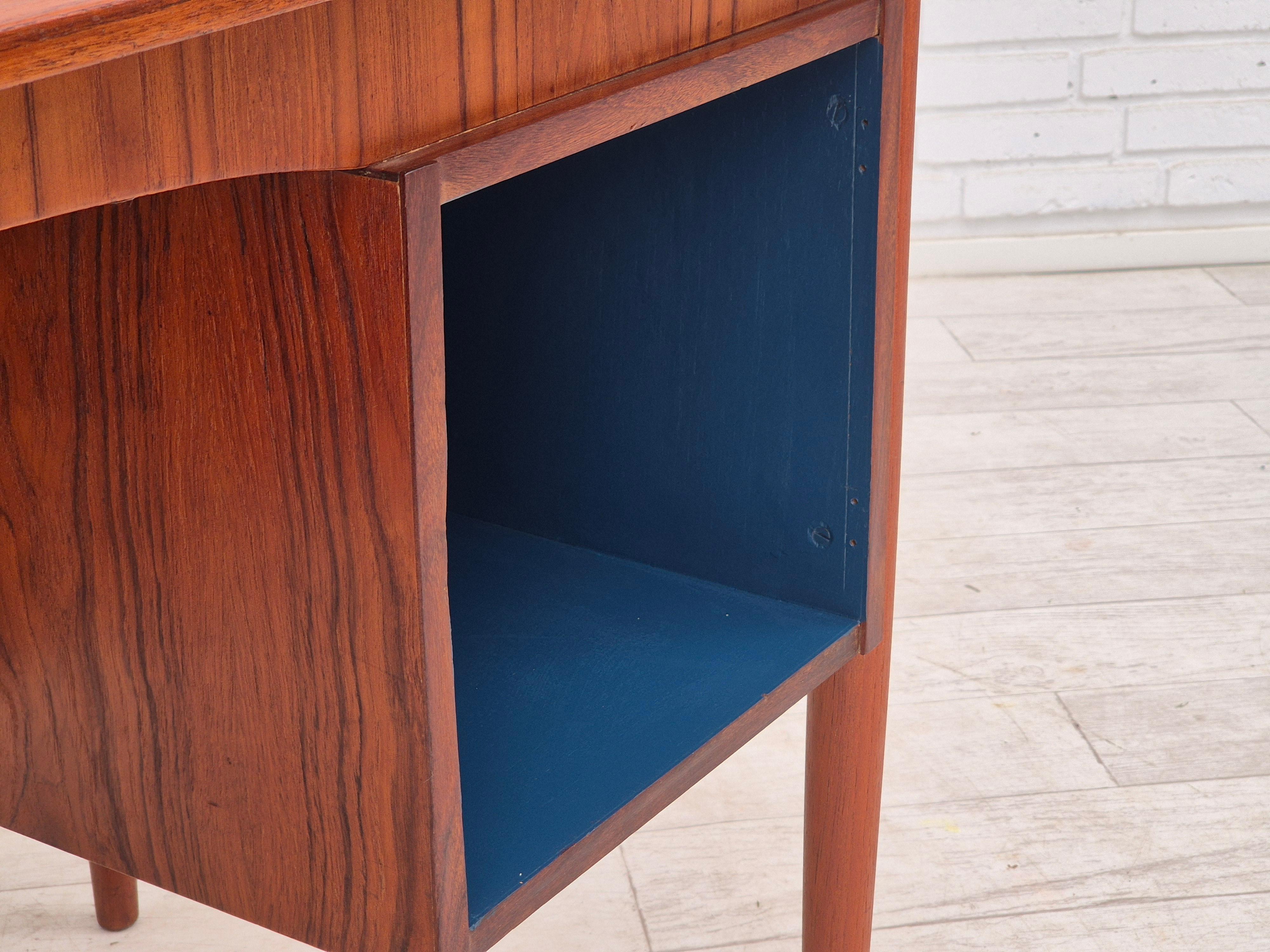 1960s, Danish office desk with drawers, teak wood. 8