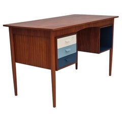 Vintage 1960s, Danish office desk with drawers, teak wood.
