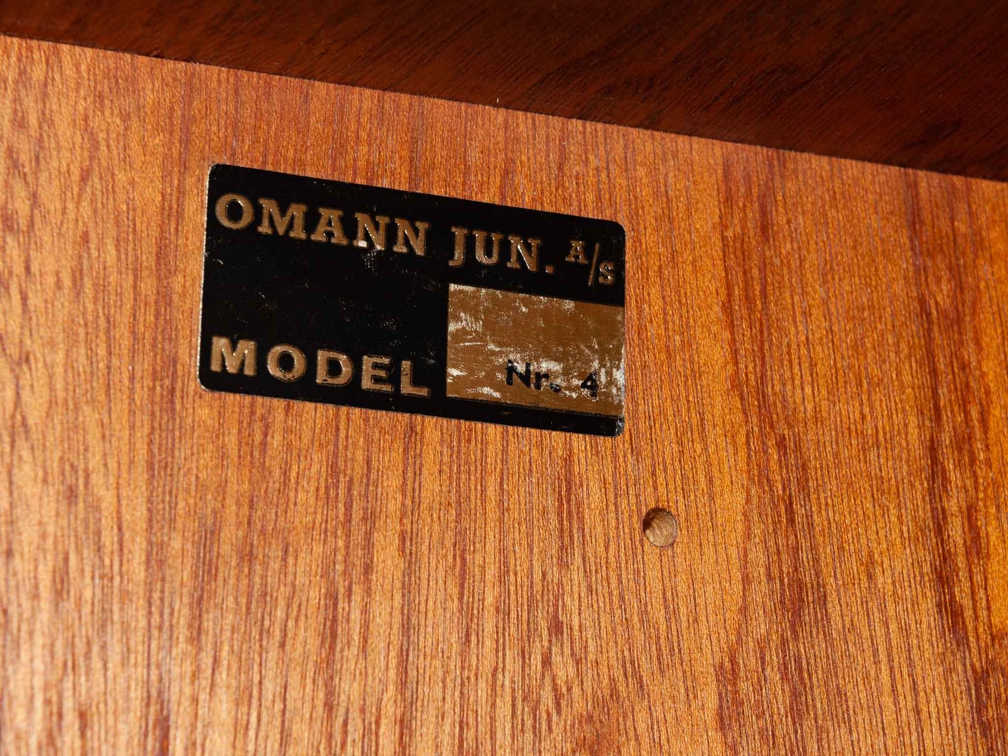 1960s Danish Omann Jun Rosewood Shelving Unit and Storage Cabinet, Model No. 4 5