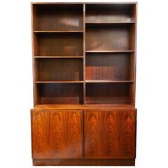 1960s Danish Omann Jun Rosewood Shelving Unit and Storage Cabinet, Model No. 4