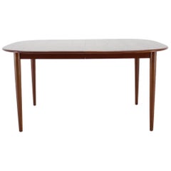 1960s Danish Oval Teak Extendable Table