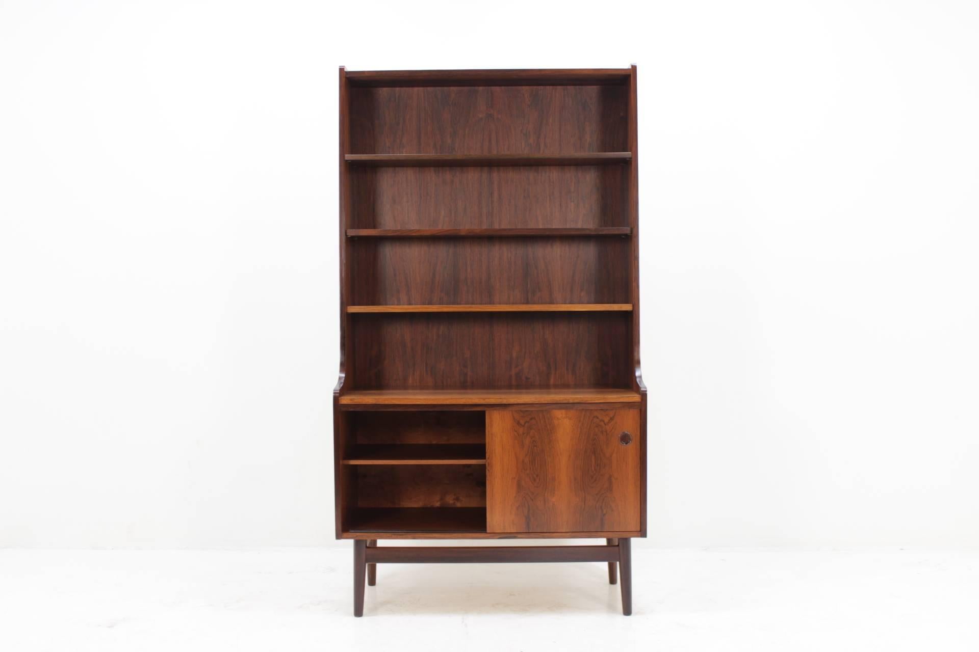 Mid-Century Modern 1960s Danish Palisander Bookcase Cabinet