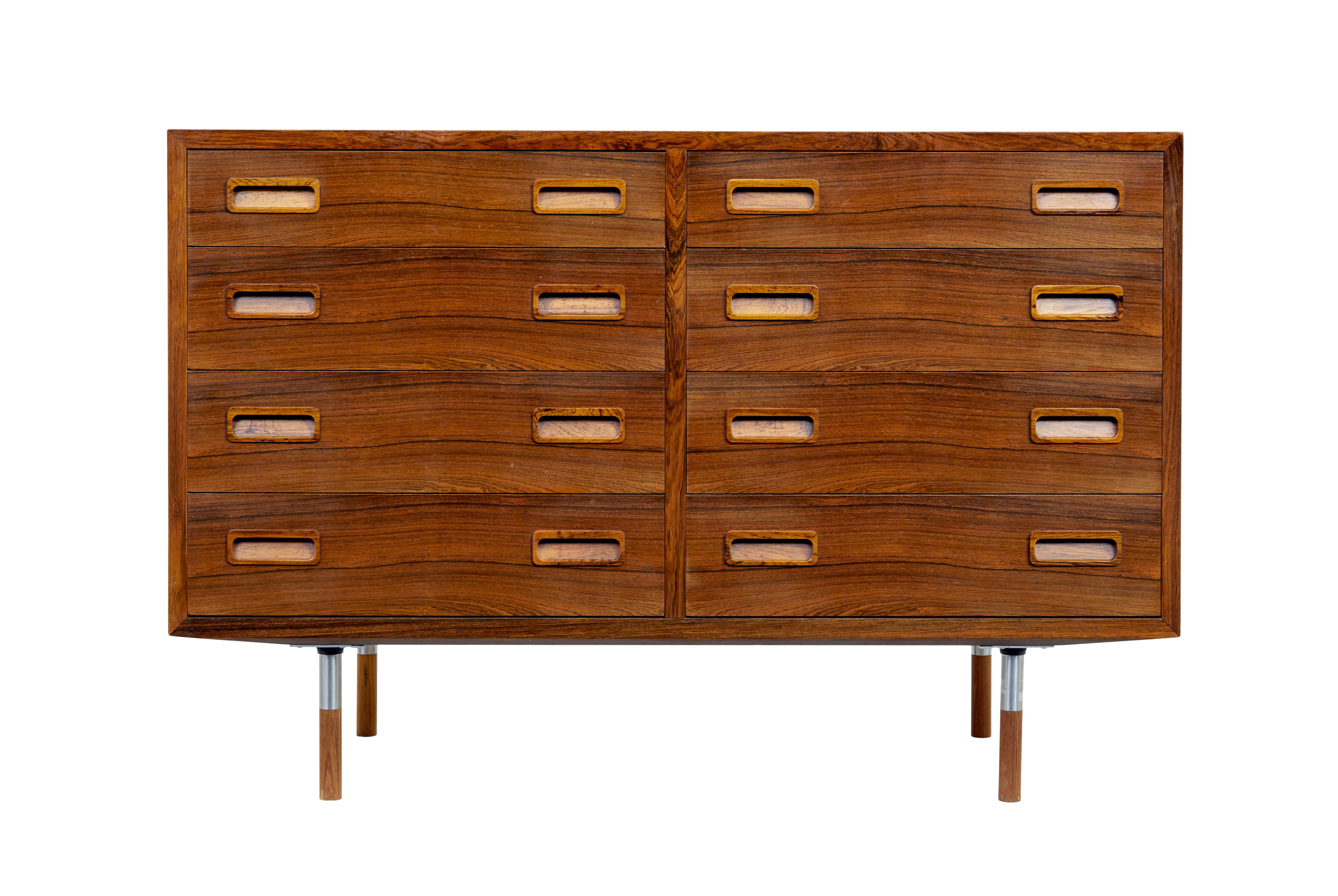 20th Century 1960’s Danish palisander double chest of drawers by HU For Sale