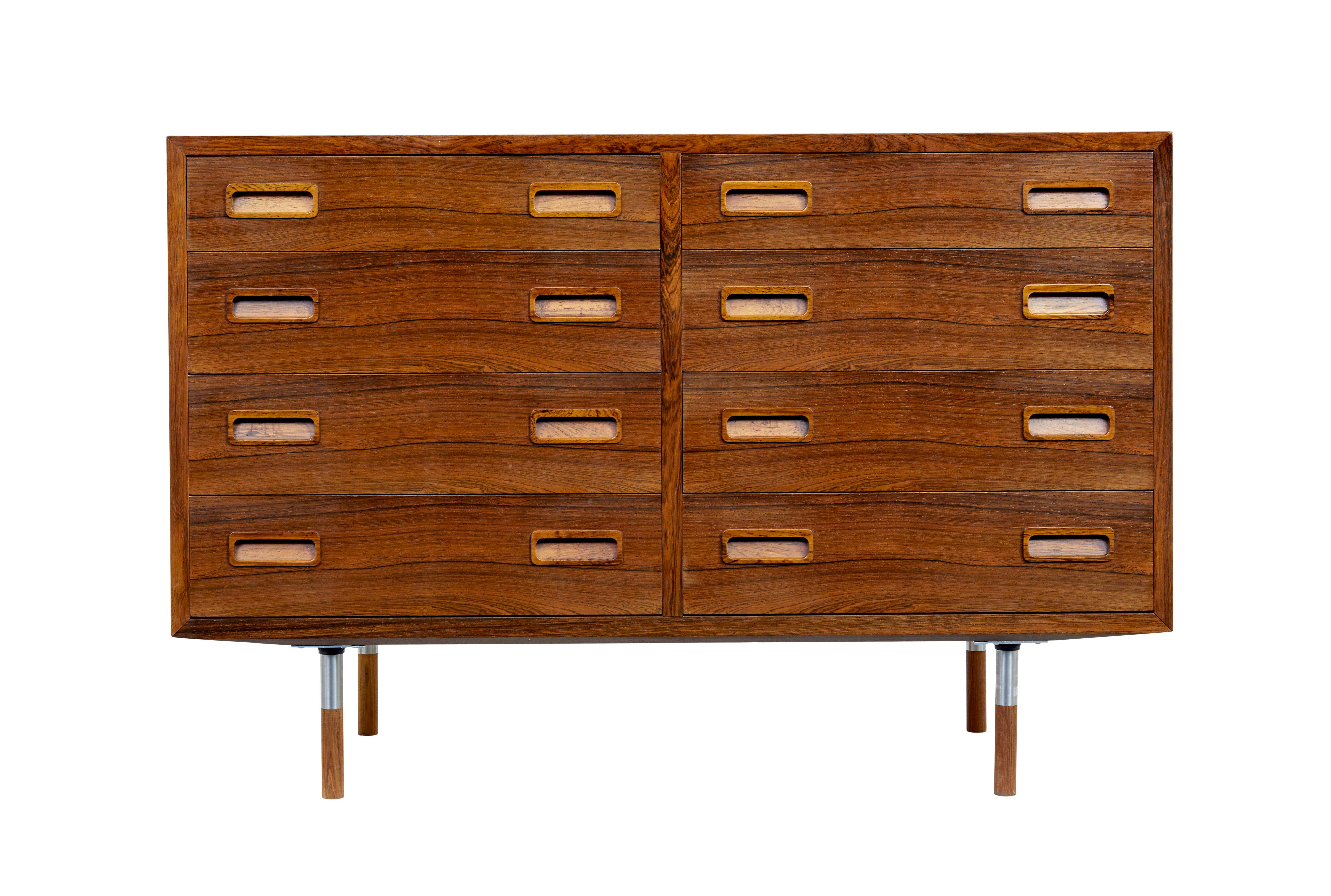20th Century 1960’s Danish palisander double chest of drawers by hu