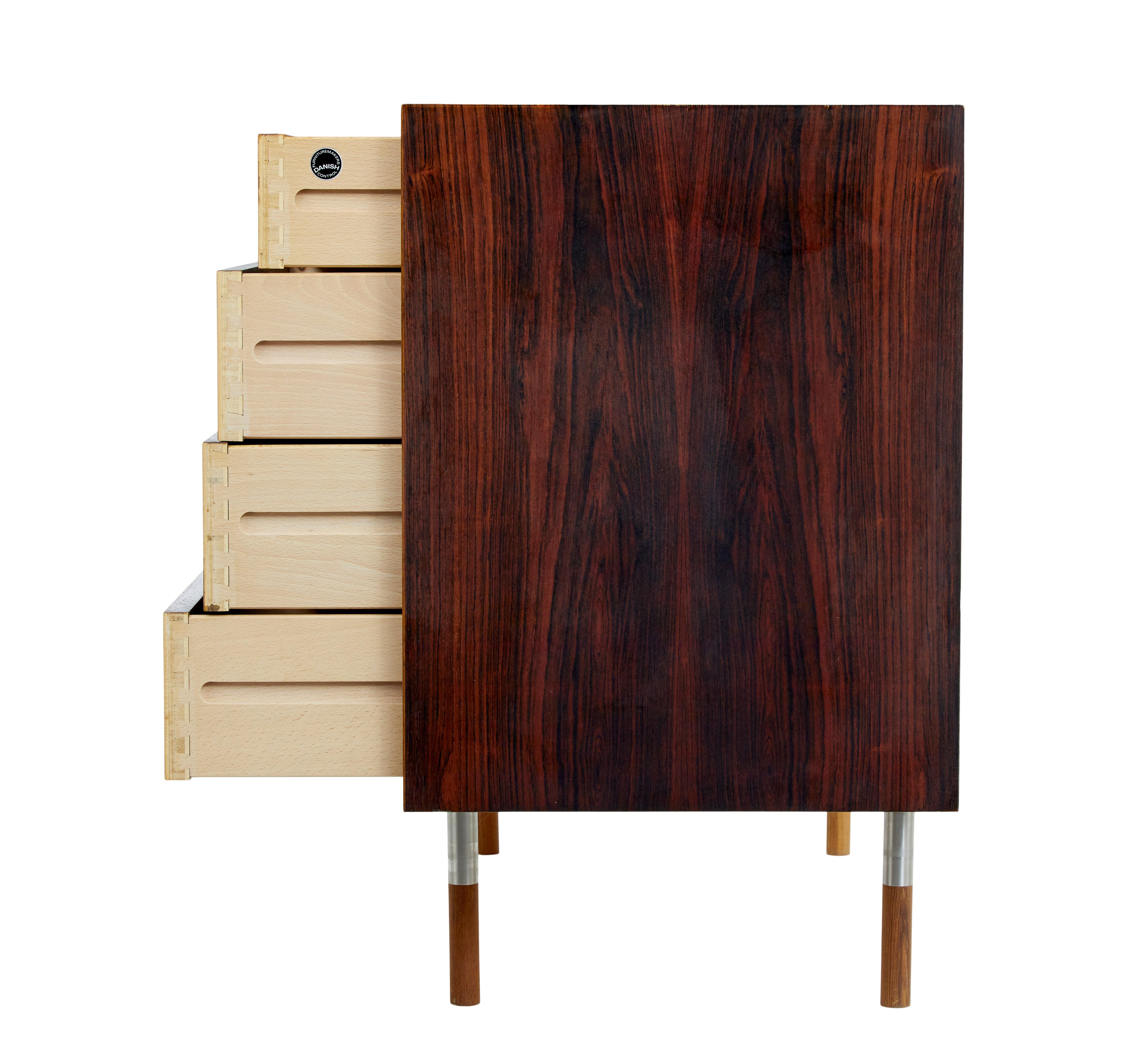 1960’s Danish palisander double chest of drawers by HU For Sale 1