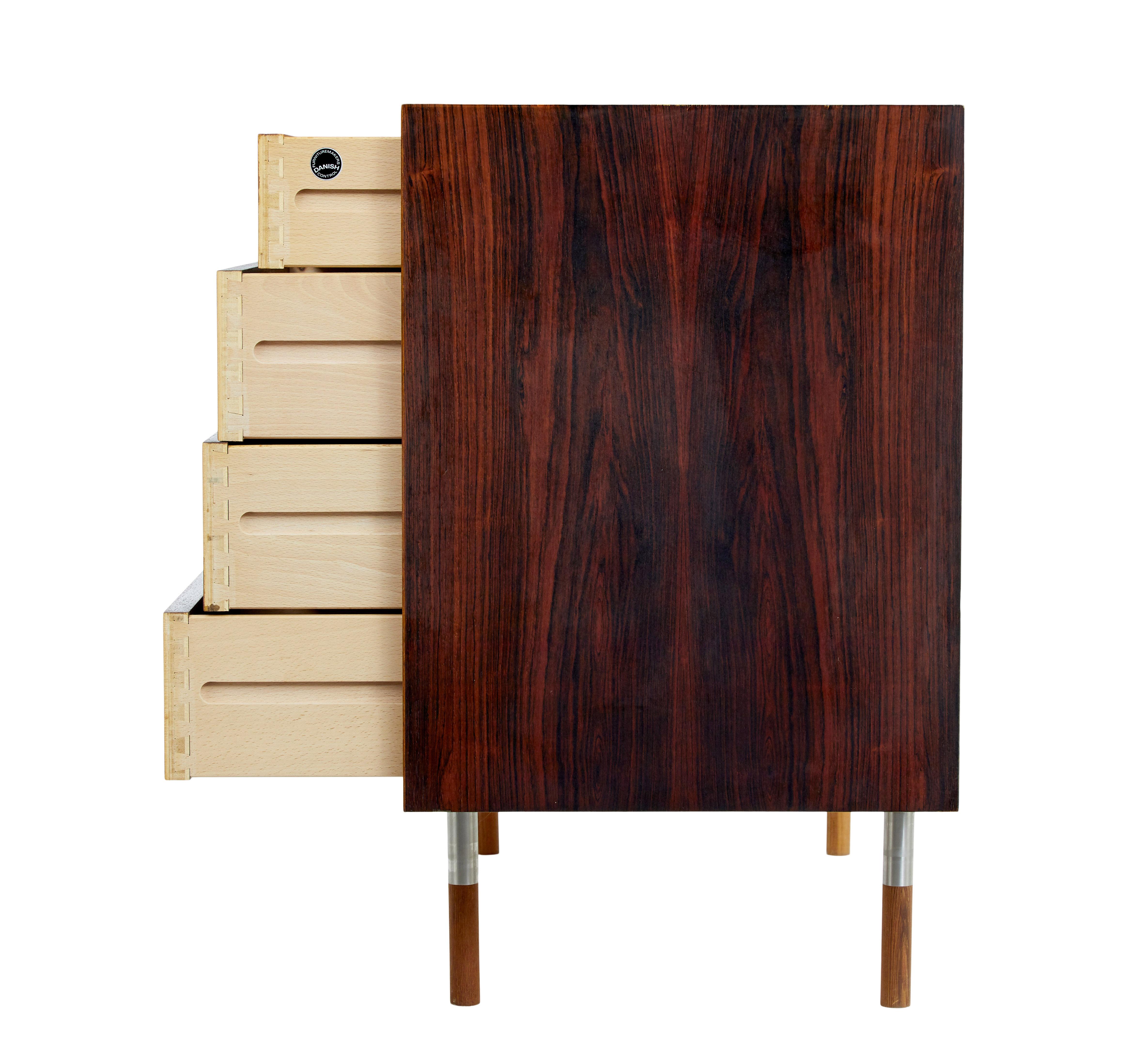 1960’s Danish palisander double chest of drawers by hu 1