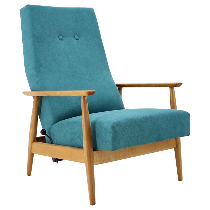 1960s Danish Reclining Beech Highback Chair