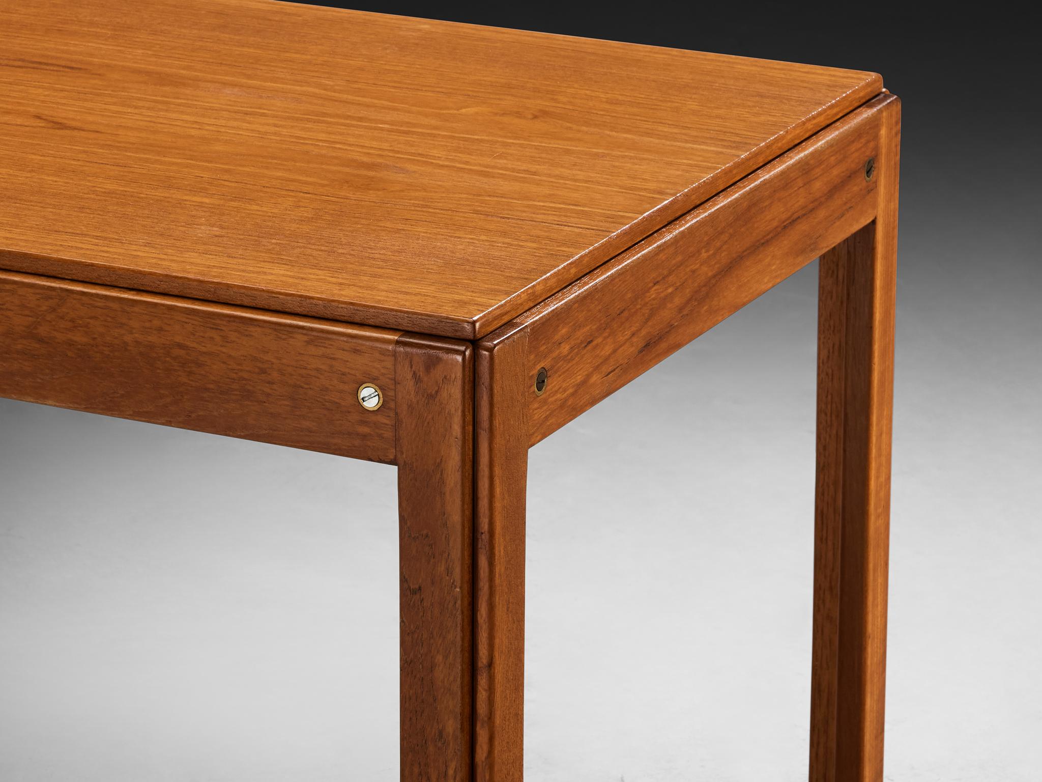 1960s Danish Rectangular Coffee Table in Teak For Sale 2