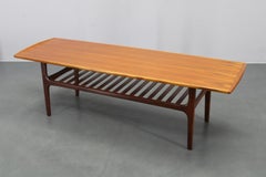 1960s Danish Restored Teak Coffee Table, Solid & Veneered