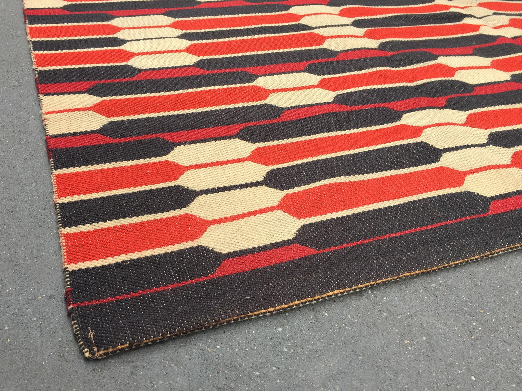 1960s Danish Reversible Rug for Bloomingdale's In Good Condition In New York, NY
