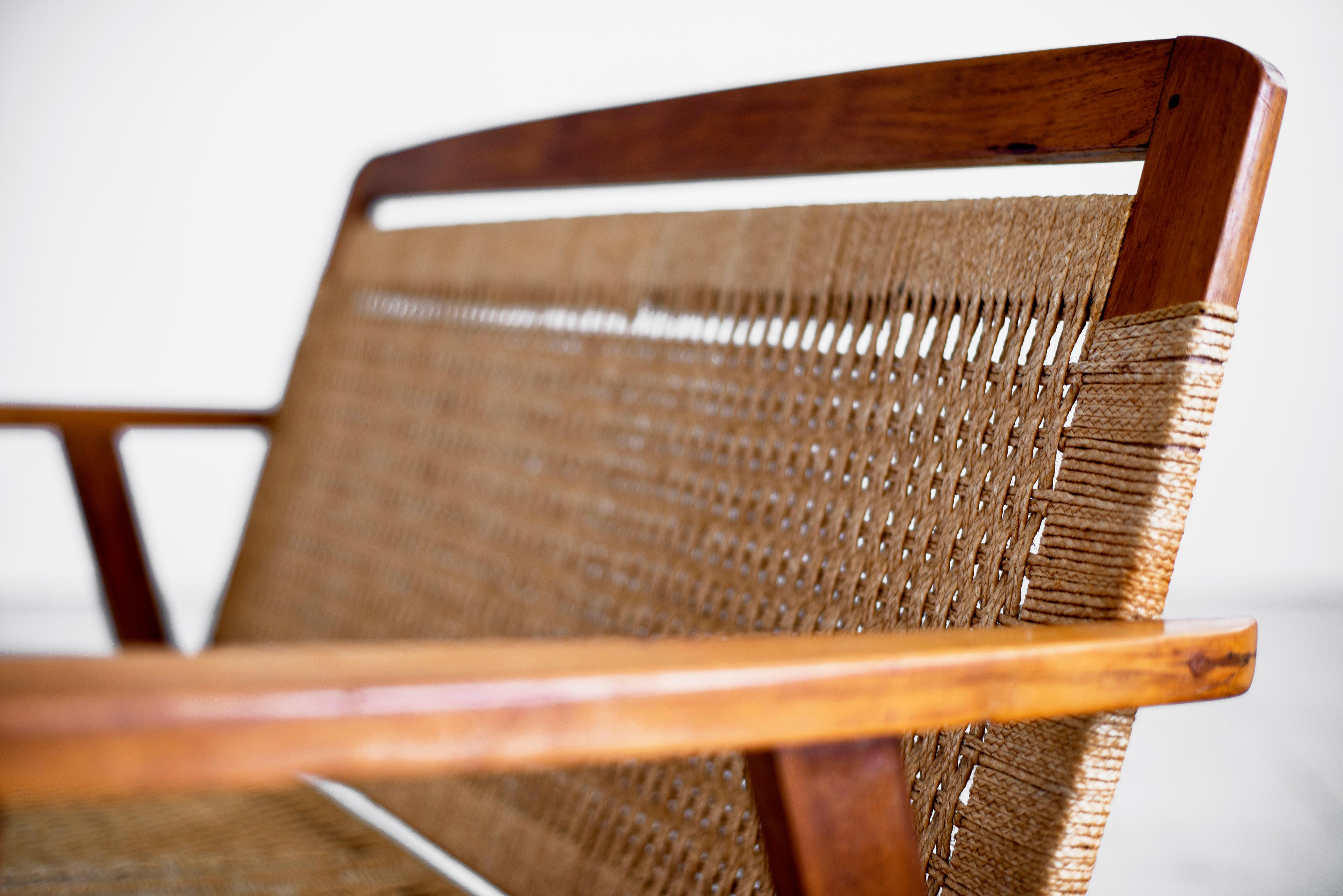 1960s Danish Rope Bench 3
