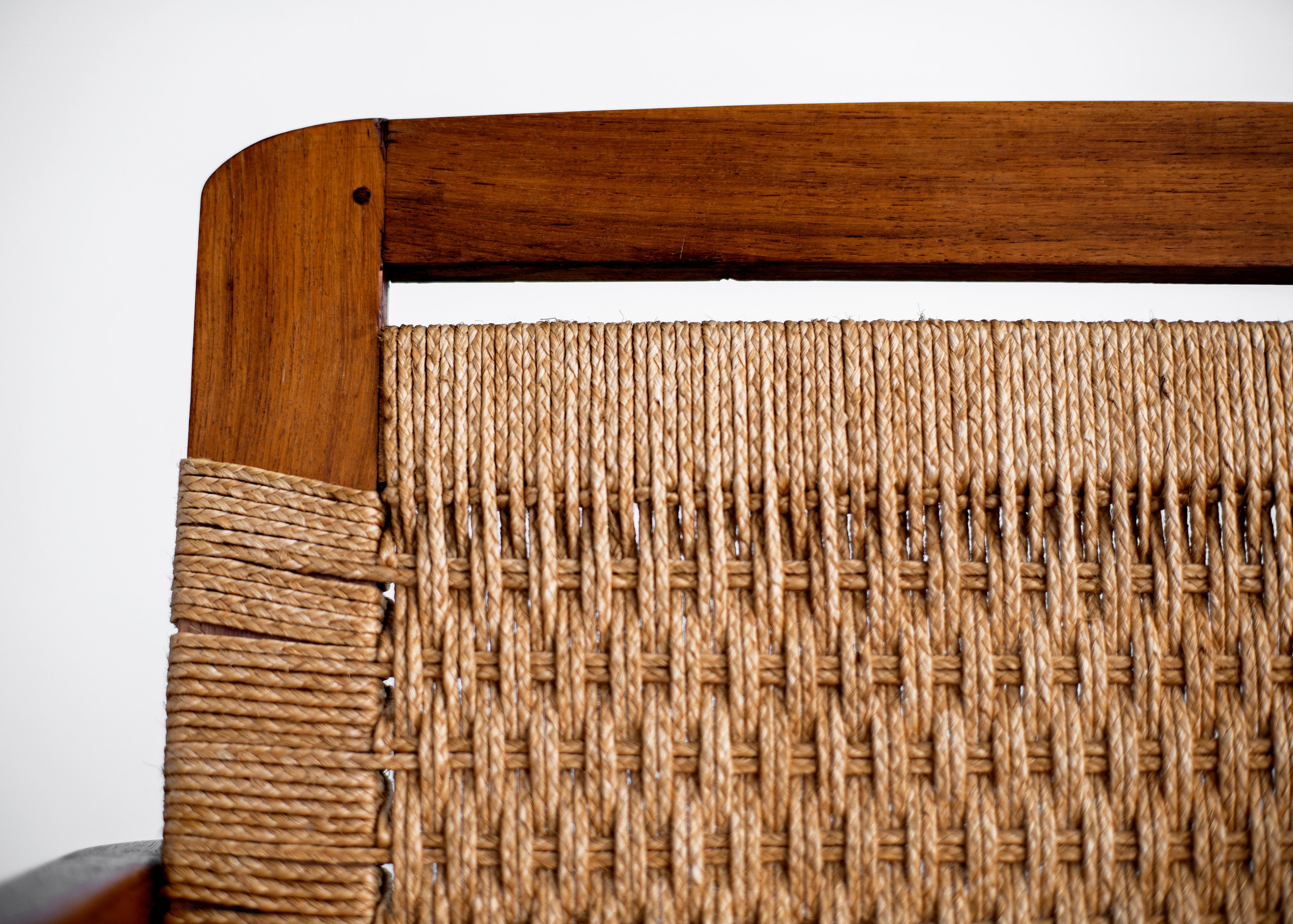 20th Century 1960s Danish Rope Bench