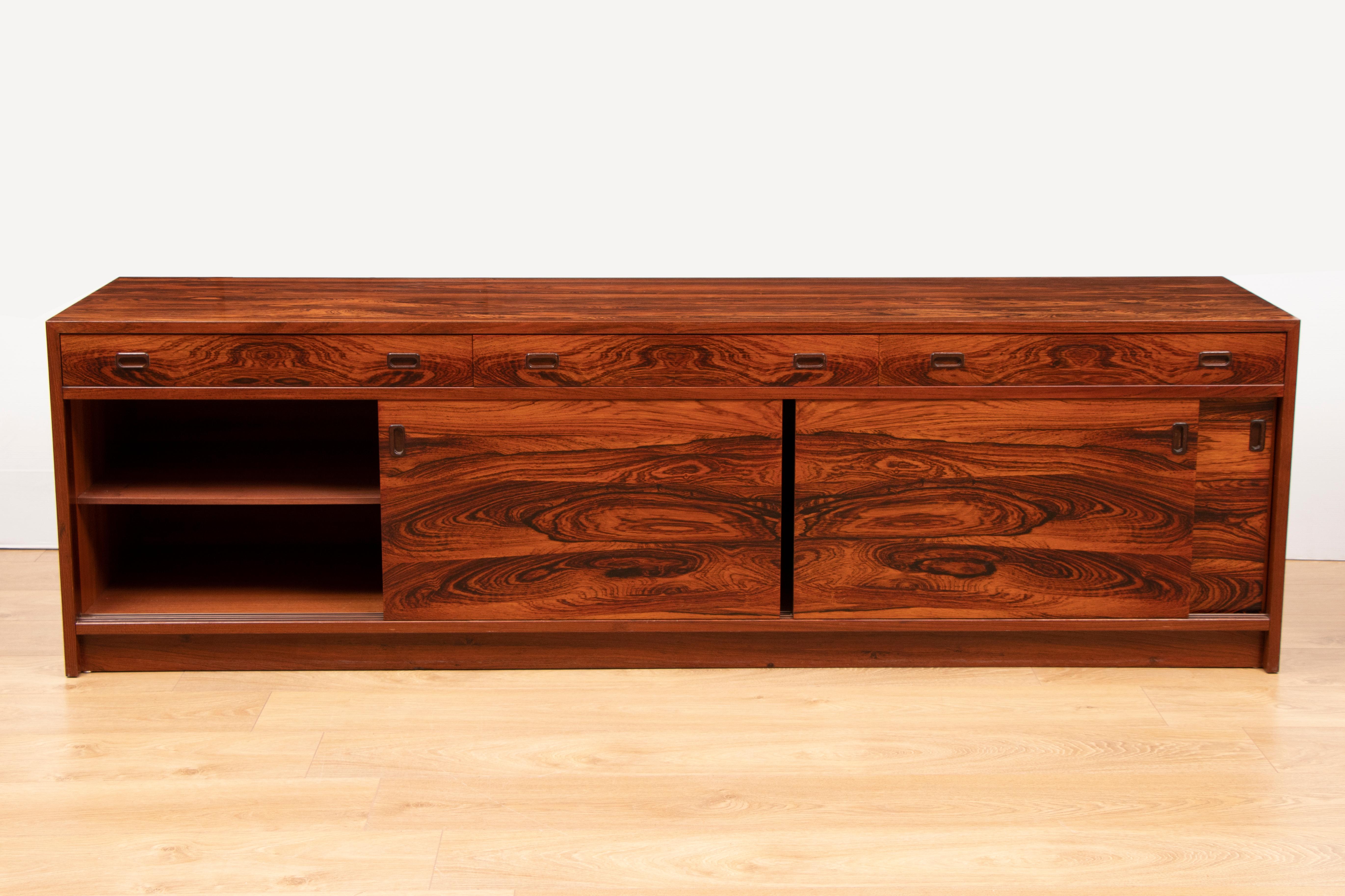 Mid-Century Modern 1960s Danish Rosewood 3-Drawer Sideboard