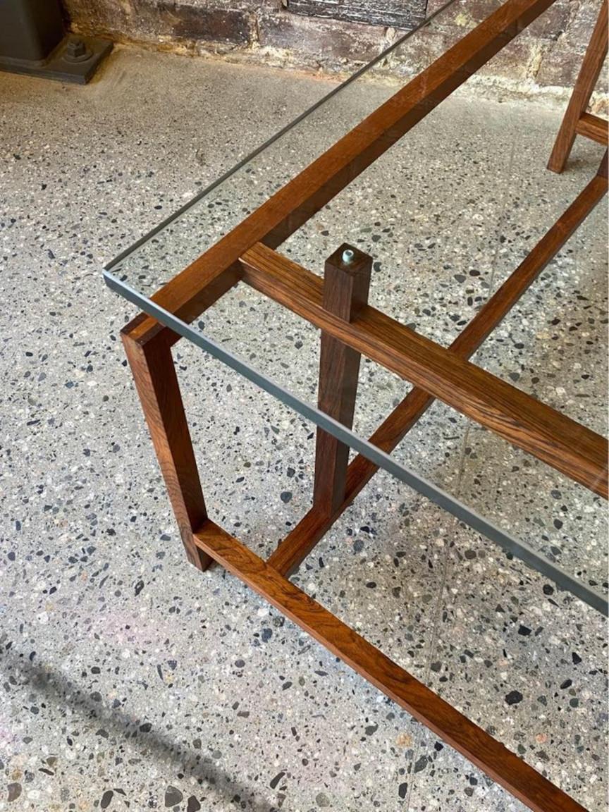 1960s Danish Rosewood and Glass Coffee Table by Henning Norgaars In Excellent Condition In Victoria, BC